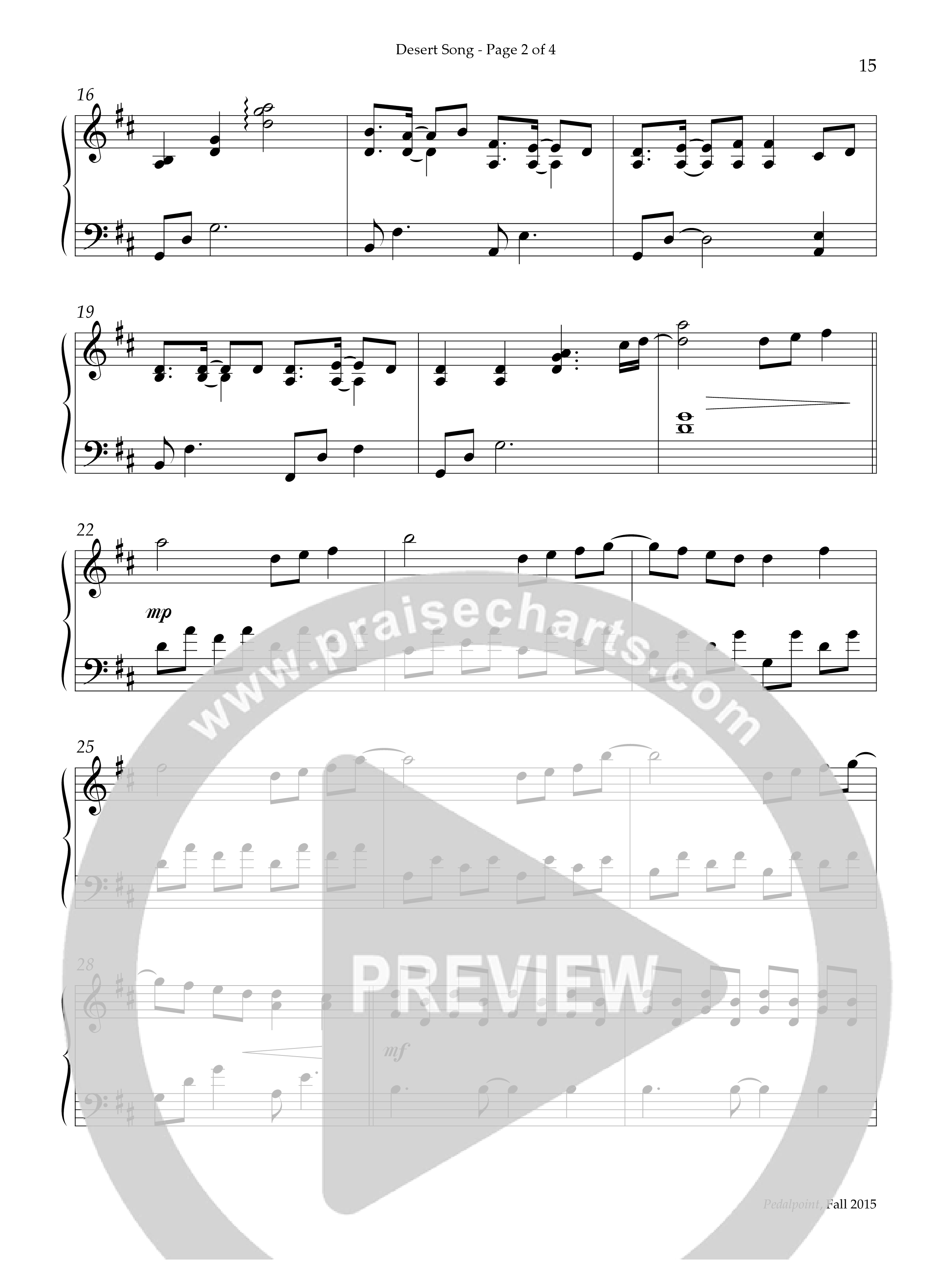 Desert Song (Instrumental) Piano Solo (Lifeway Worship / Arr. Richard Kingsmore)