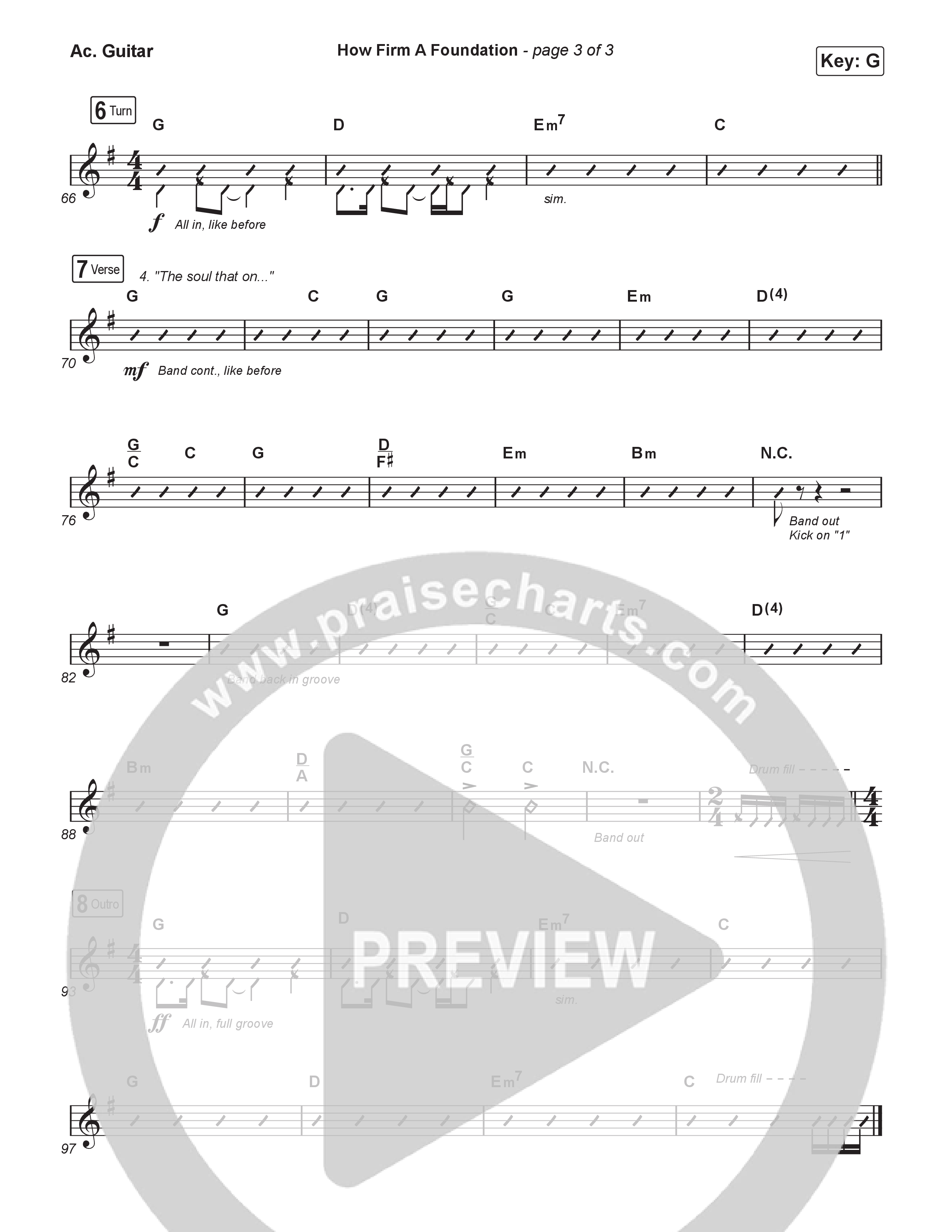 How Firm A Foundation (Choral/SATB) Acoustic Guitar (Travis Cottrell / Arr. Mason Brown)