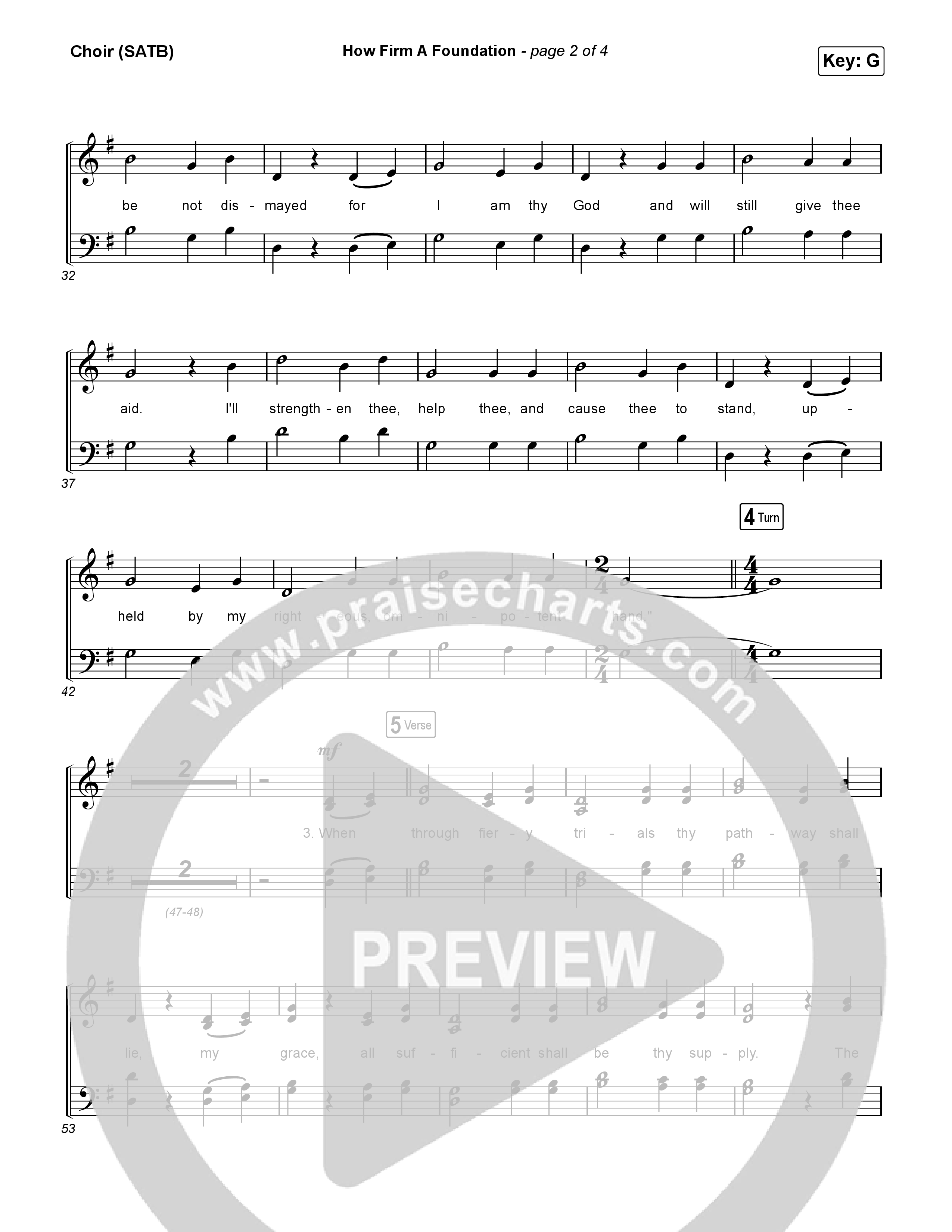 How Firm A Foundation (Choral/SATB) Choir Sheet (SATB) (Travis Cottrell / Arr. Mason Brown)