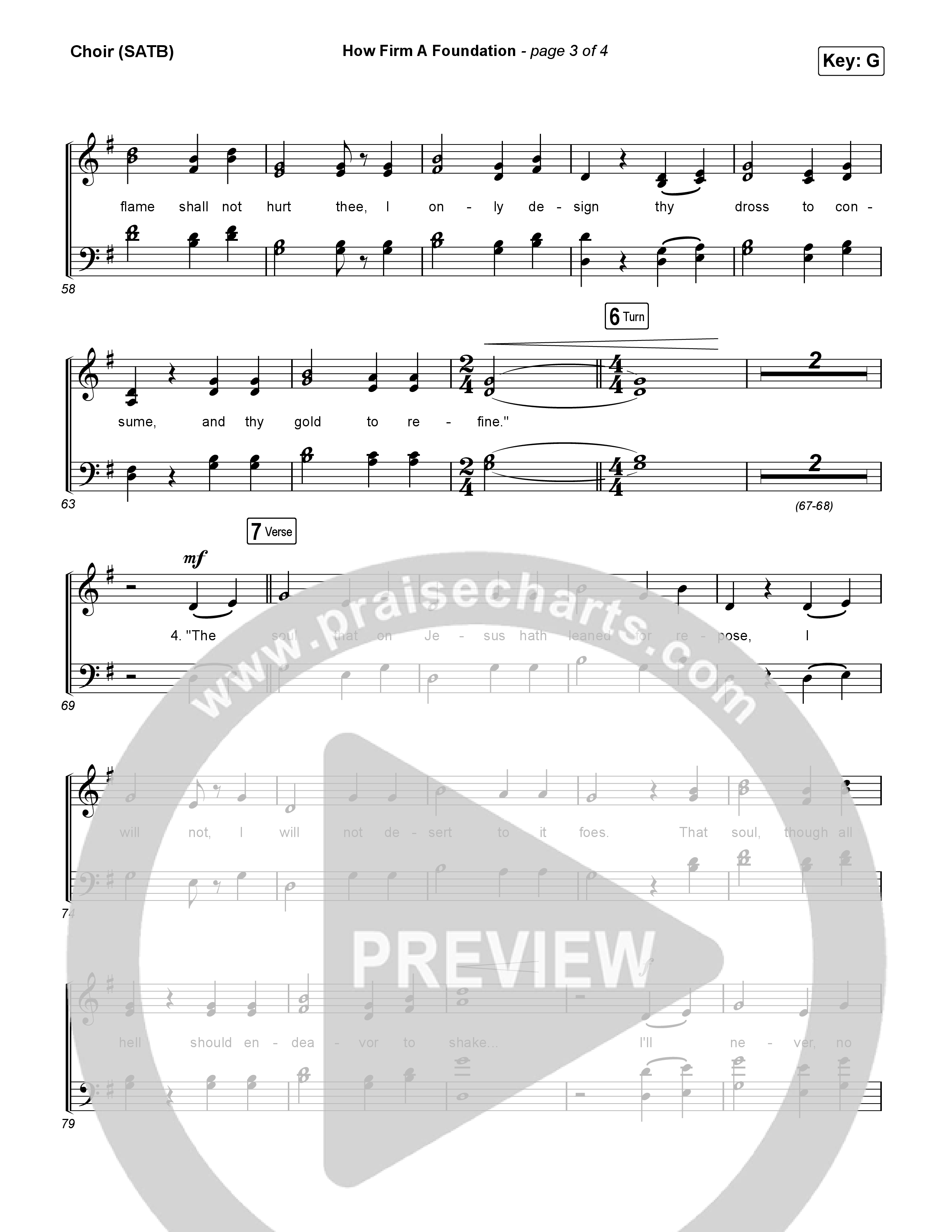 How Firm A Foundation (Choral/SATB) Choir Sheet (SATB) (Travis Cottrell / Arr. Mason Brown)