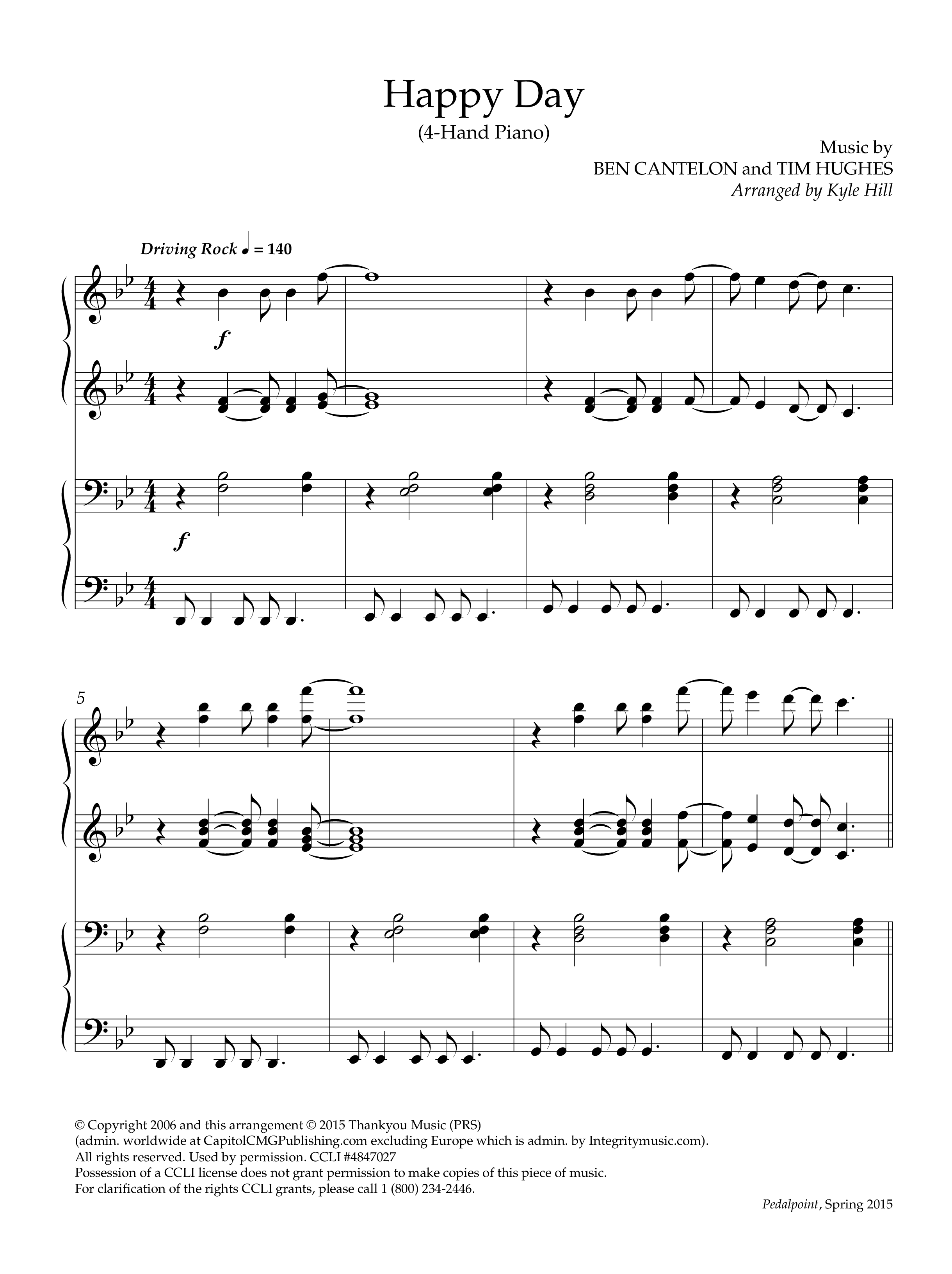 Happy Day (Instrumental) Piano Solo (Lifeway Worship / Arr. Kyle Hill)