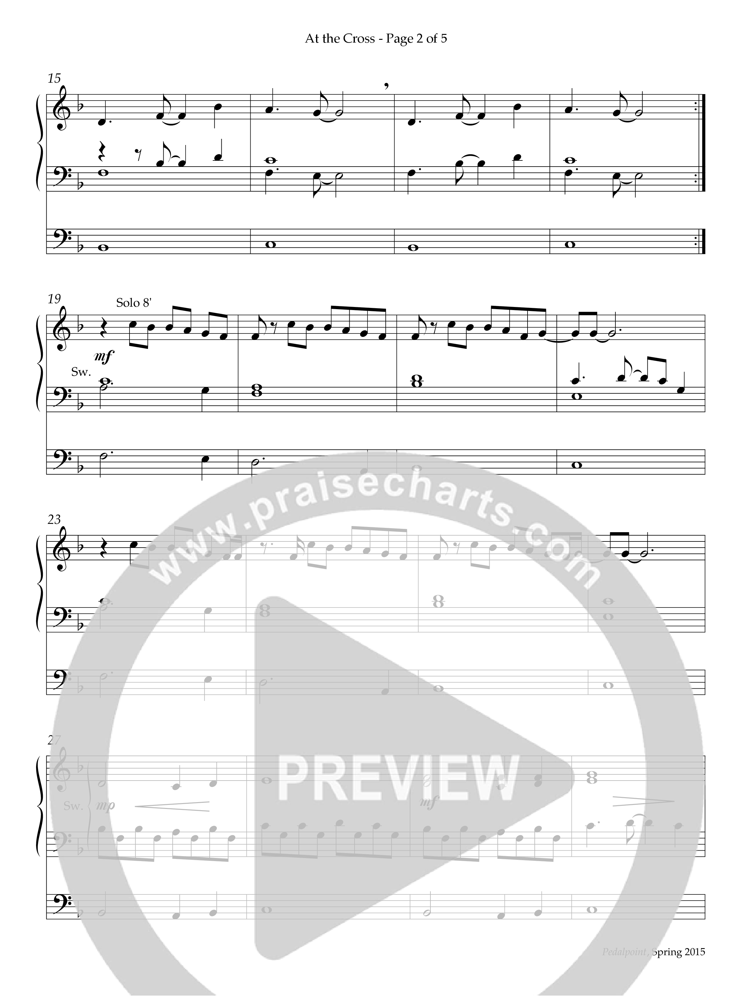 At The Cross (Instrumental) Organ (Lifeway Worship / Arr. Sandy Wilkinson)