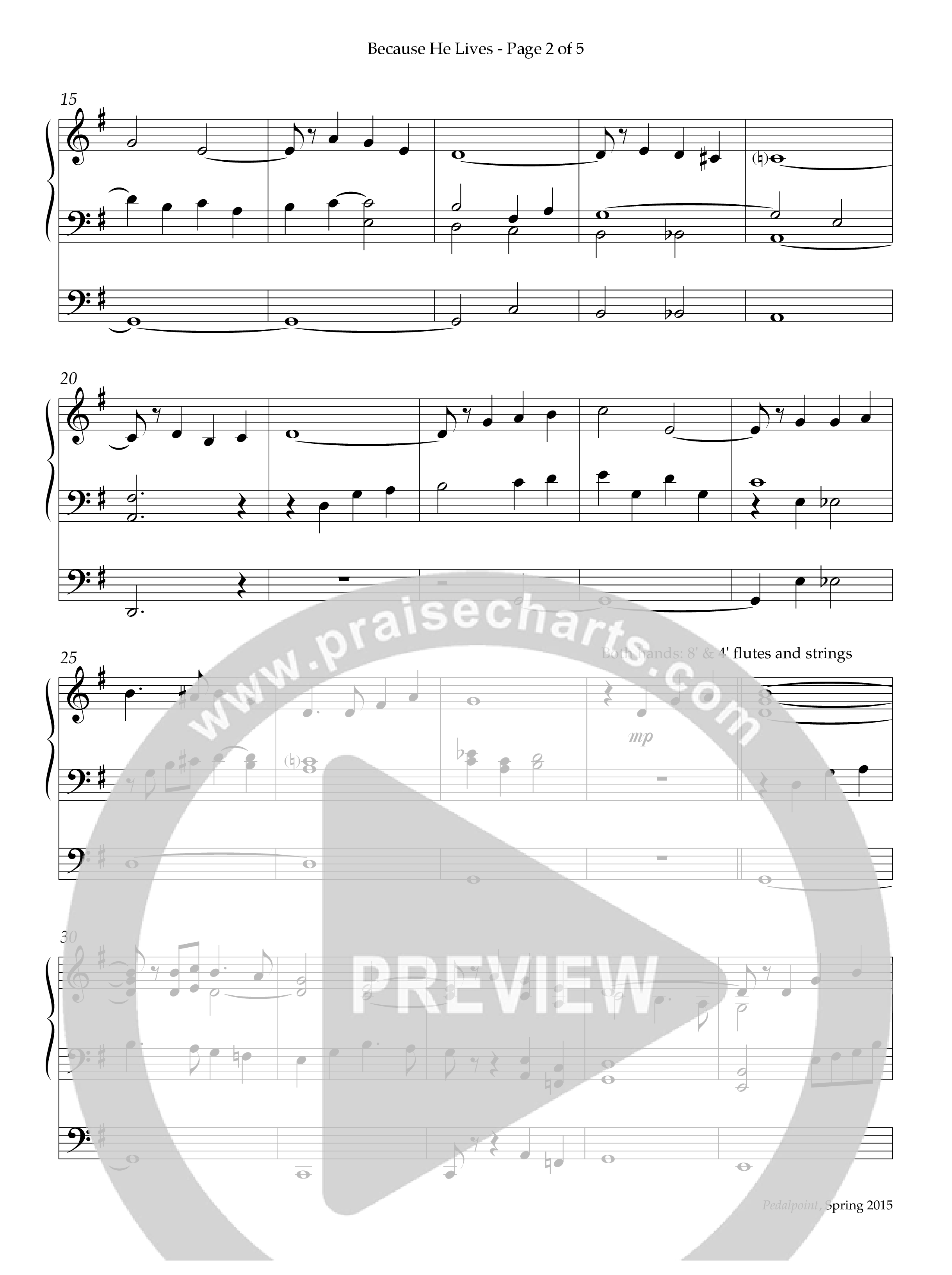 Because He Lives (Instrumental) Organ (Lifeway Worship / Arr. Phillip Keveren)