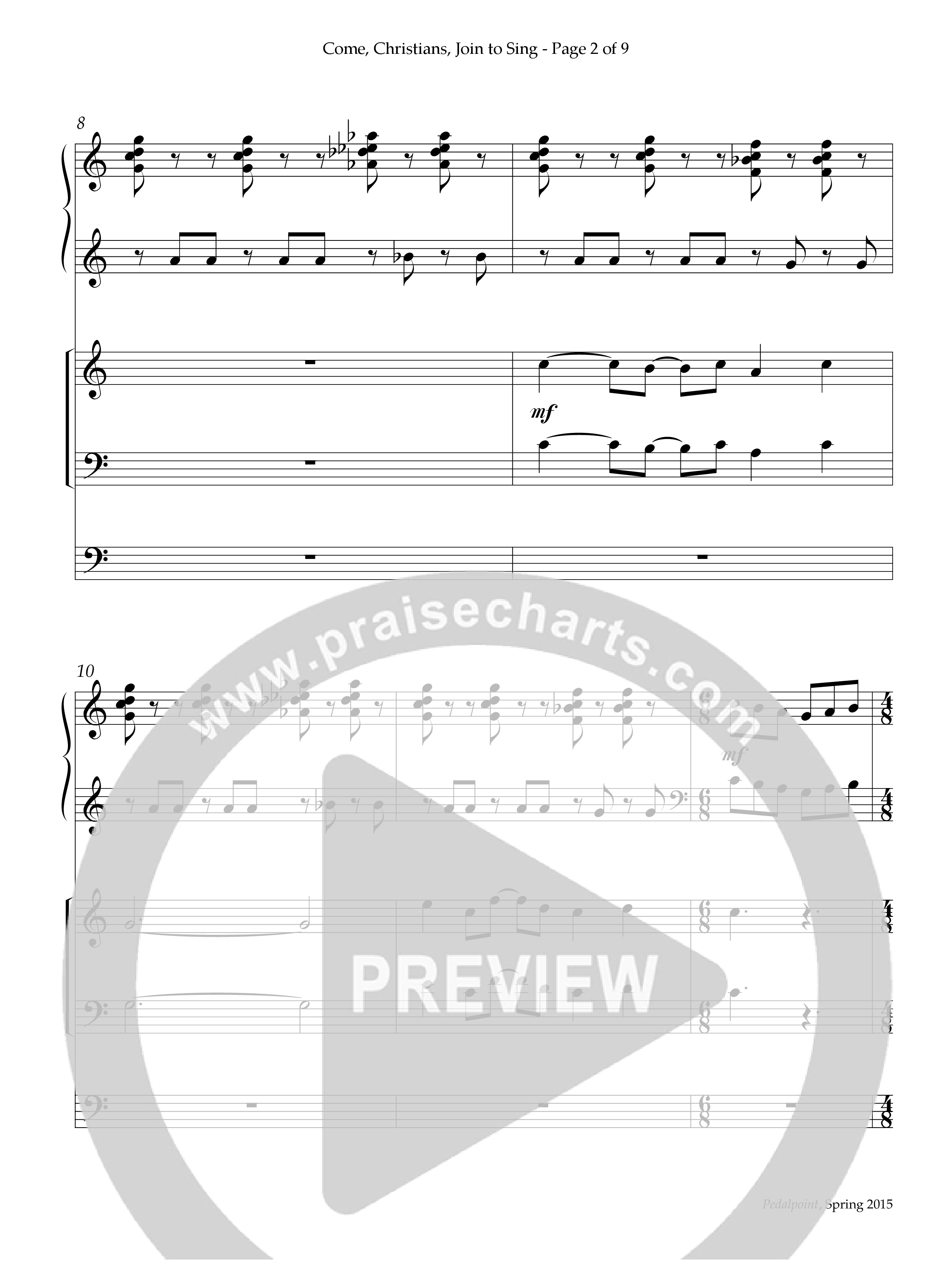 Come Christians Join To Sing (Instrumental) Piano-Organ (Lifeway Worship / Arr. Gail Scott)