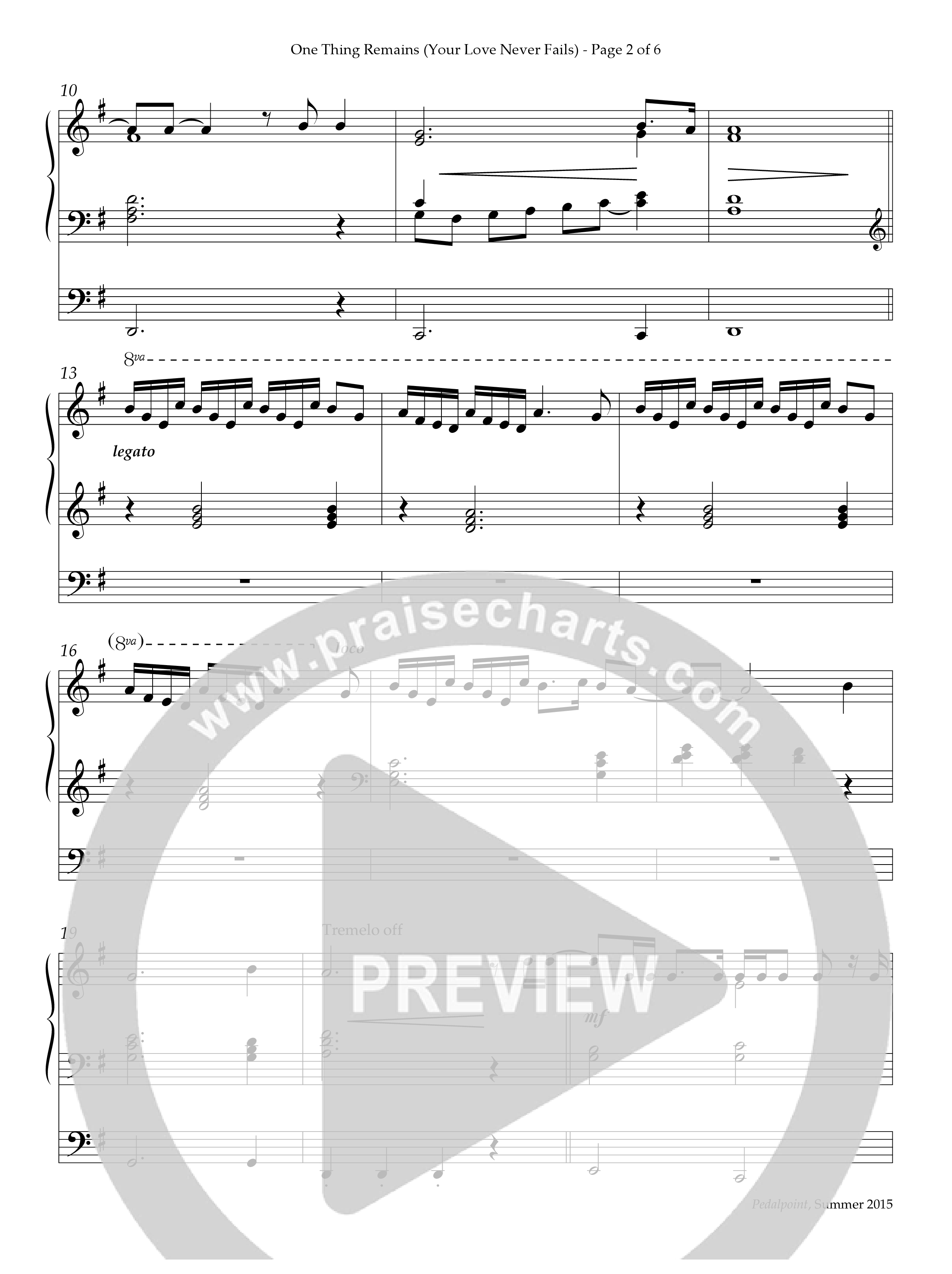 One Thing Remains (Instrumental) Organ (Lifeway Worship / Arr. Jeff Bennett)