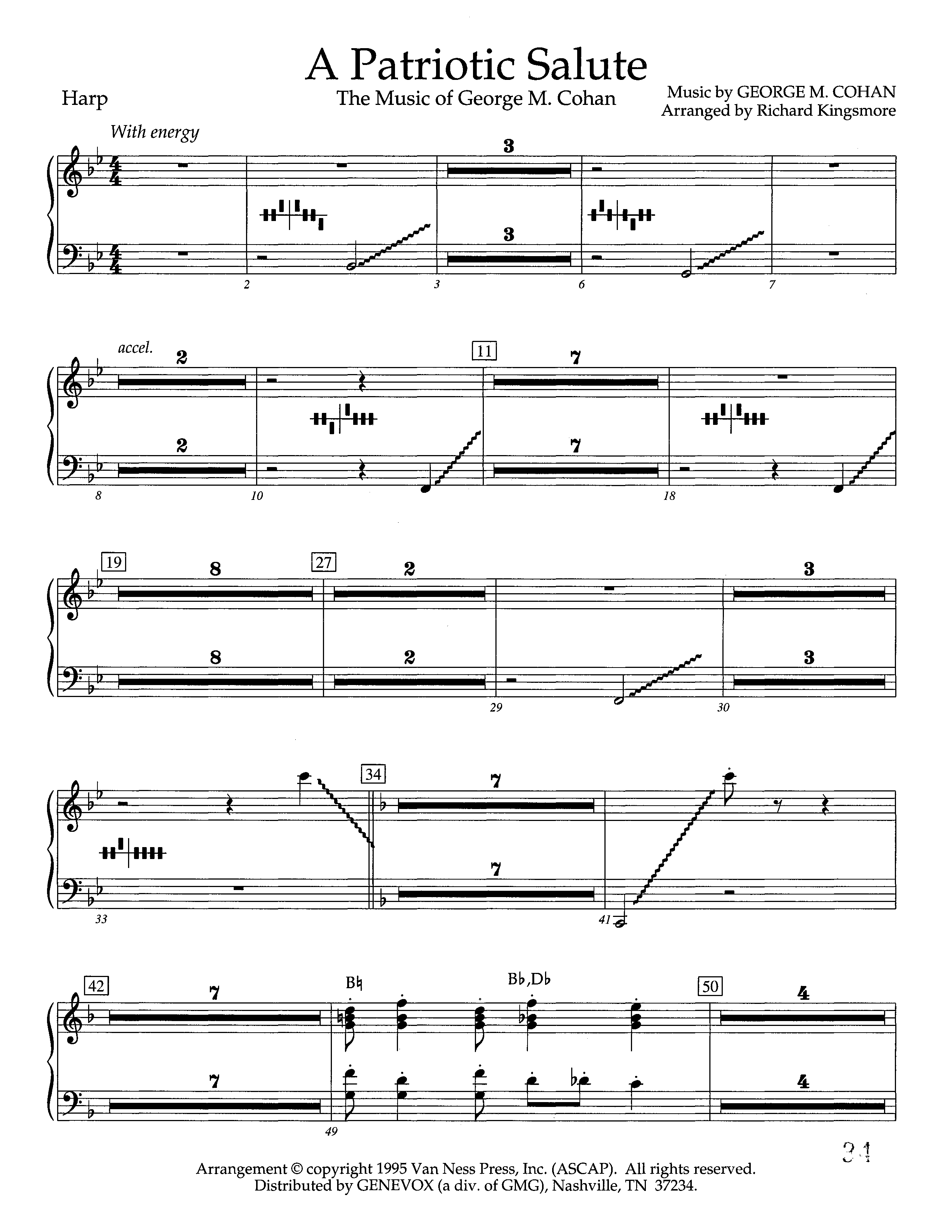 A Patriotic Salute (Instrumental) Harp (Lifeway Worship / Arr. Richard Kingsmore)