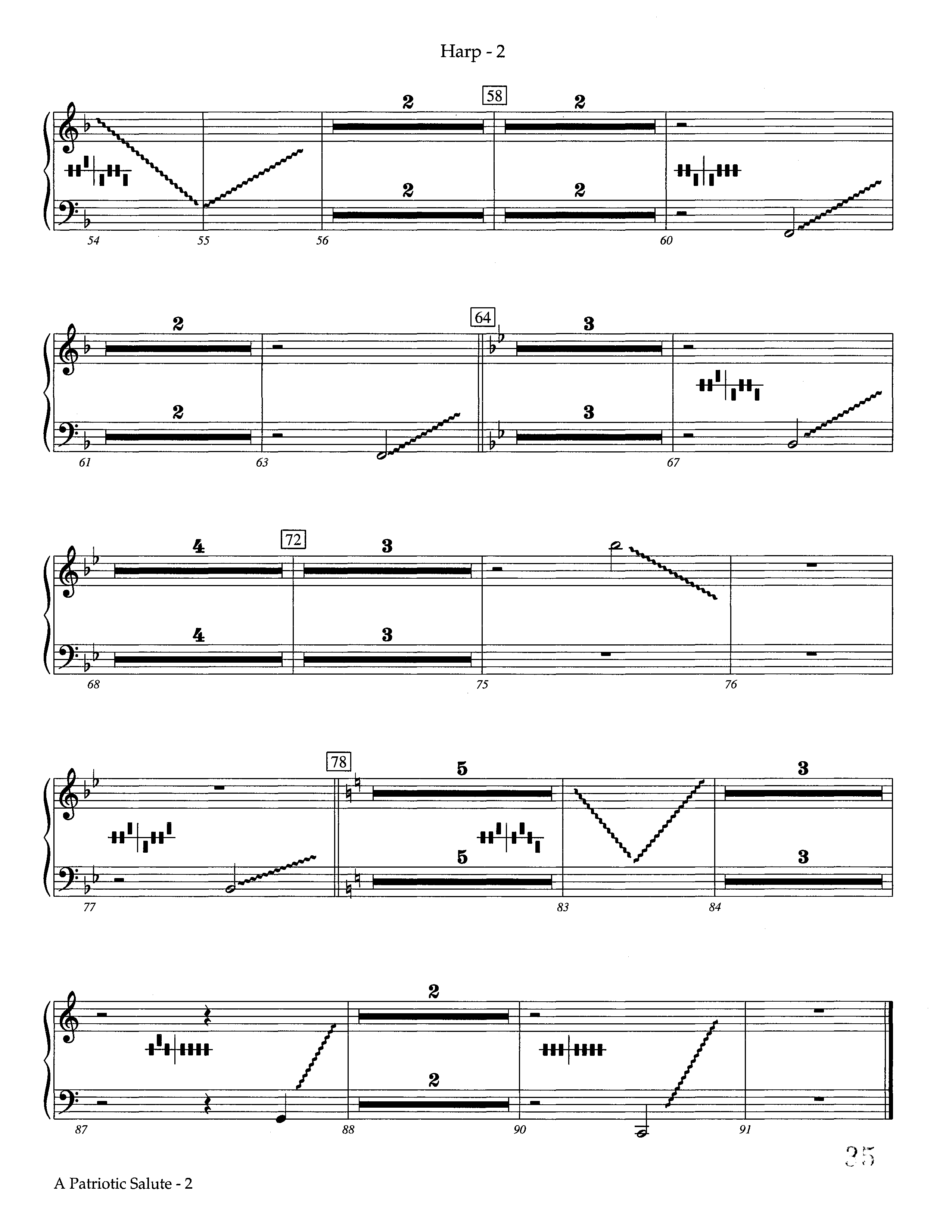A Patriotic Salute (Instrumental) Harp (Lifeway Worship / Arr. Richard Kingsmore)