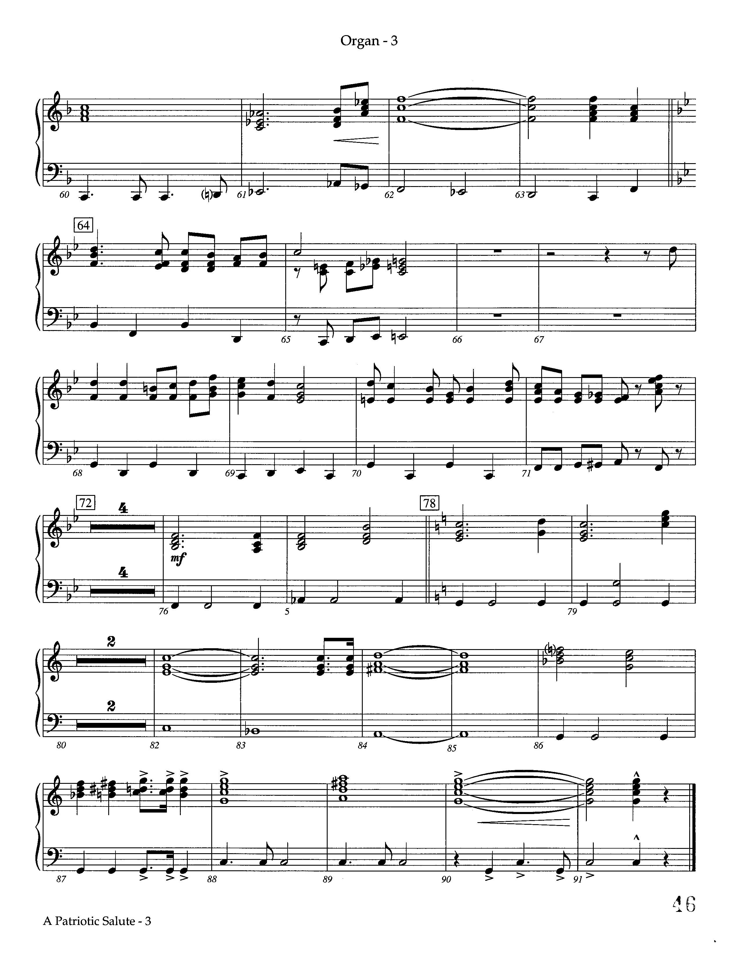 A Patriotic Salute (Instrumental) Organ (Lifeway Worship / Arr. Richard Kingsmore)