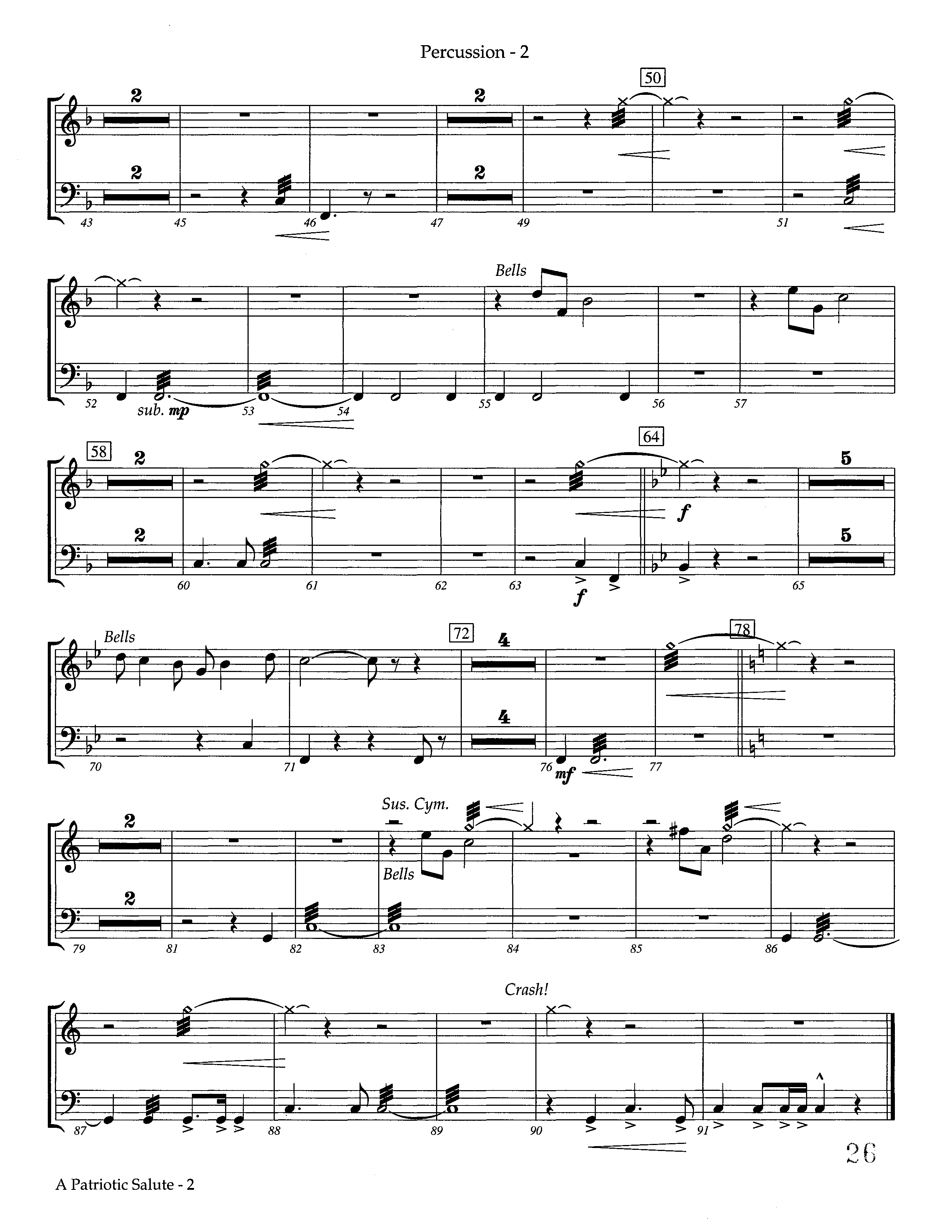 A Patriotic Salute (Instrumental) Percussion (Lifeway Worship / Arr. Richard Kingsmore)