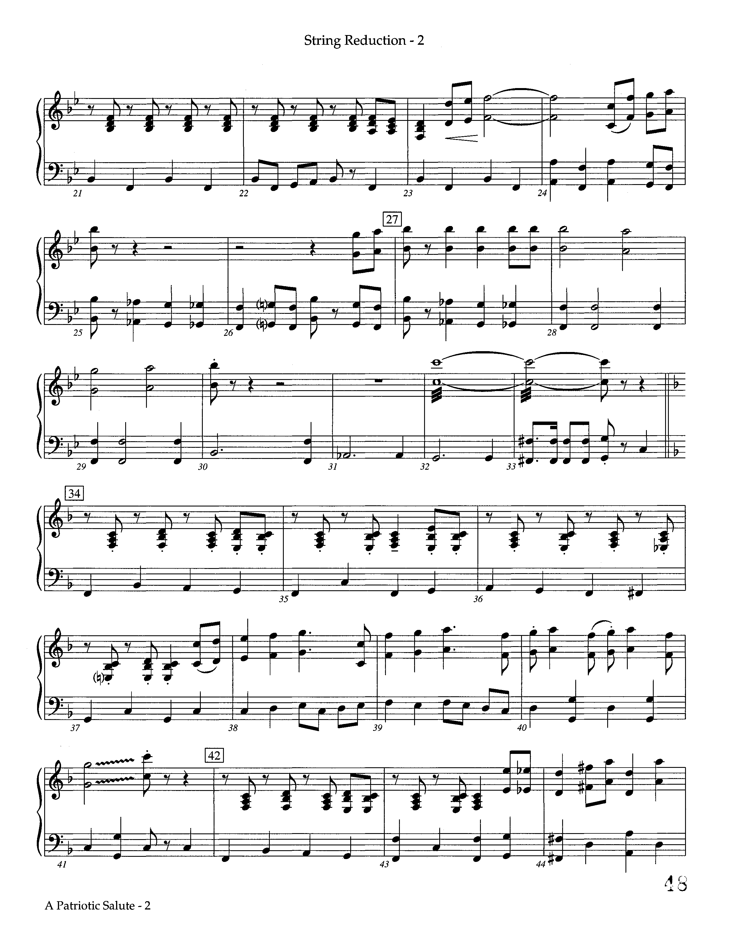 A Patriotic Salute (Instrumental) String Reduction (Lifeway Worship / Arr. Richard Kingsmore)