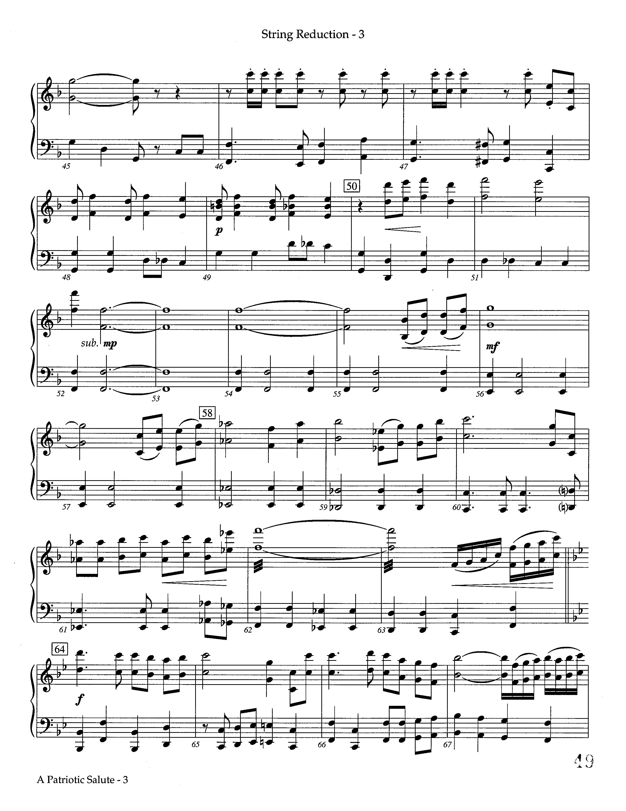 A Patriotic Salute (Instrumental) String Reduction (Lifeway Worship / Arr. Richard Kingsmore)