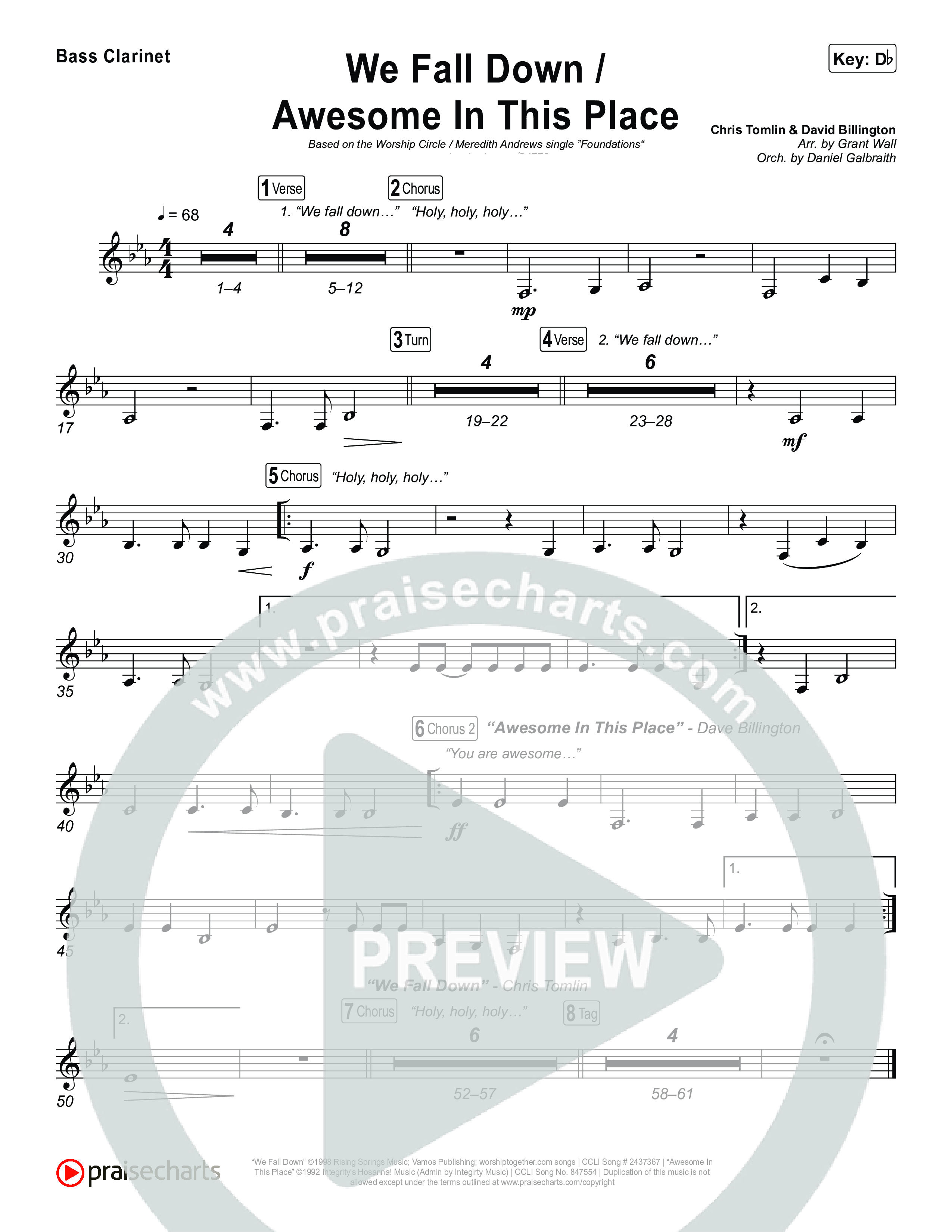 We Fall Down / Awesome In This Place (Live) Bass Clarinet (Worship Circle / Meredith Andrews)