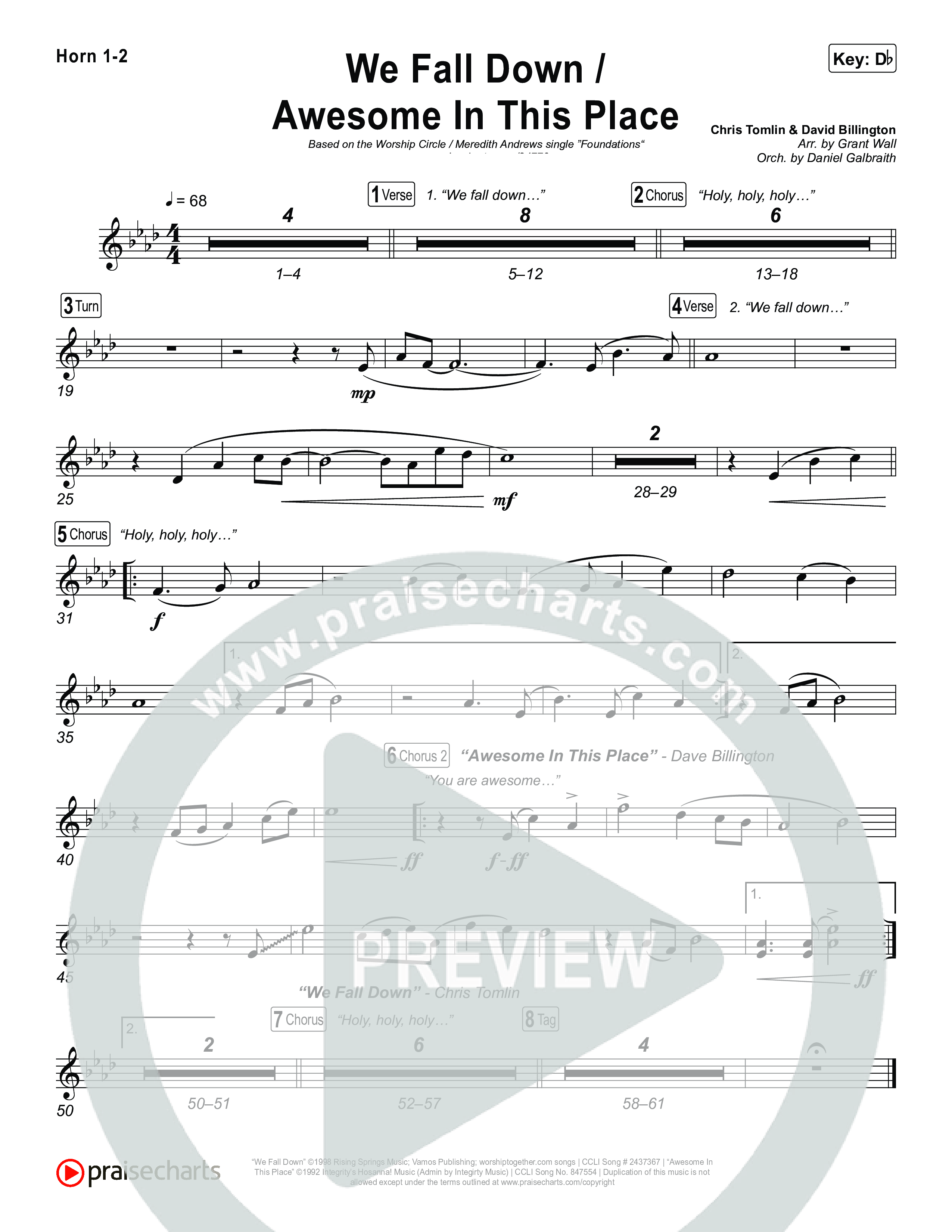 We Fall Down / Awesome In This Place (Live) Brass Pack (Worship Circle / Meredith Andrews)