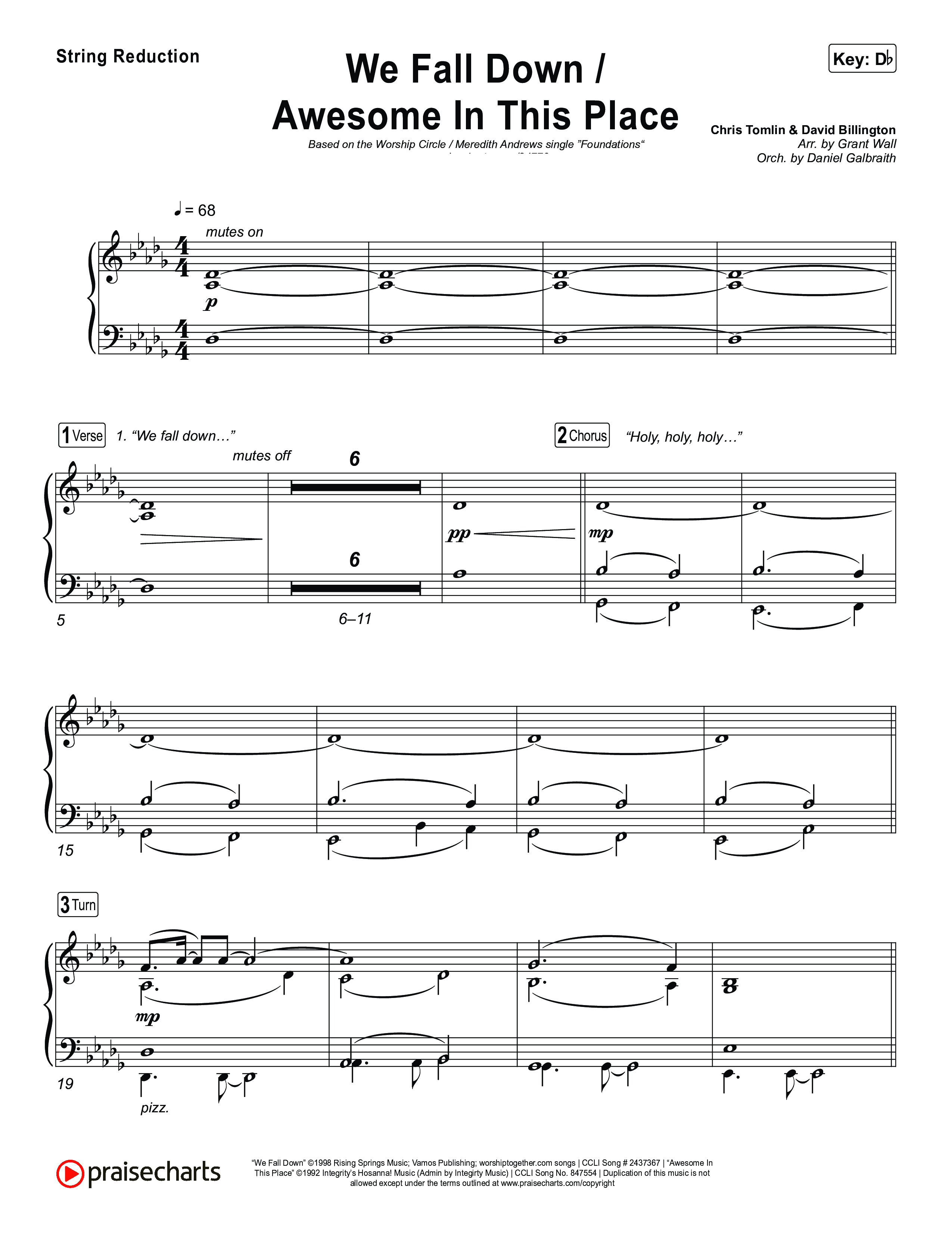 We Fall Down / Awesome In This Place (Live) String Reduction (Worship Circle / Meredith Andrews)