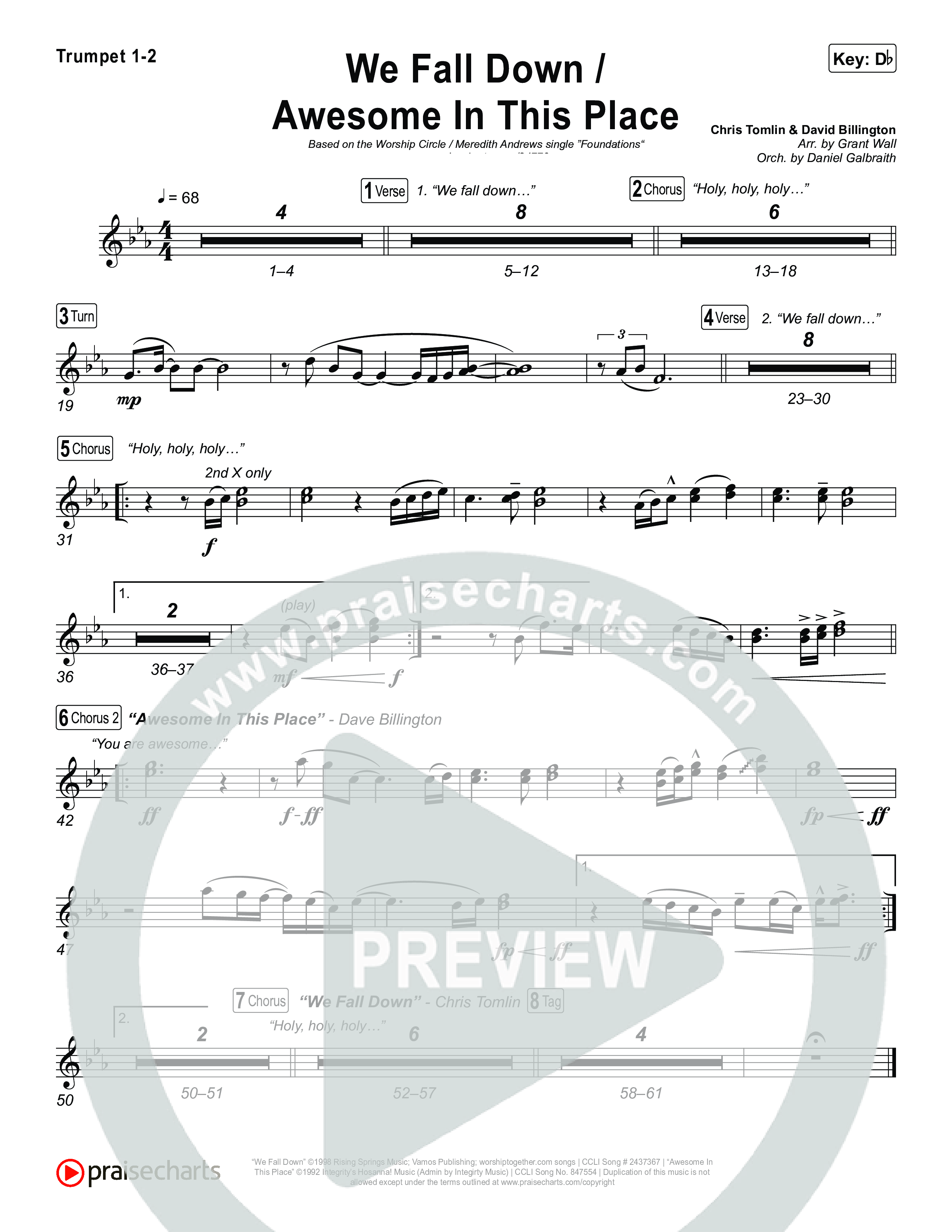 We Fall Down / Awesome In This Place (Live) Brass Pack (Worship Circle / Meredith Andrews)