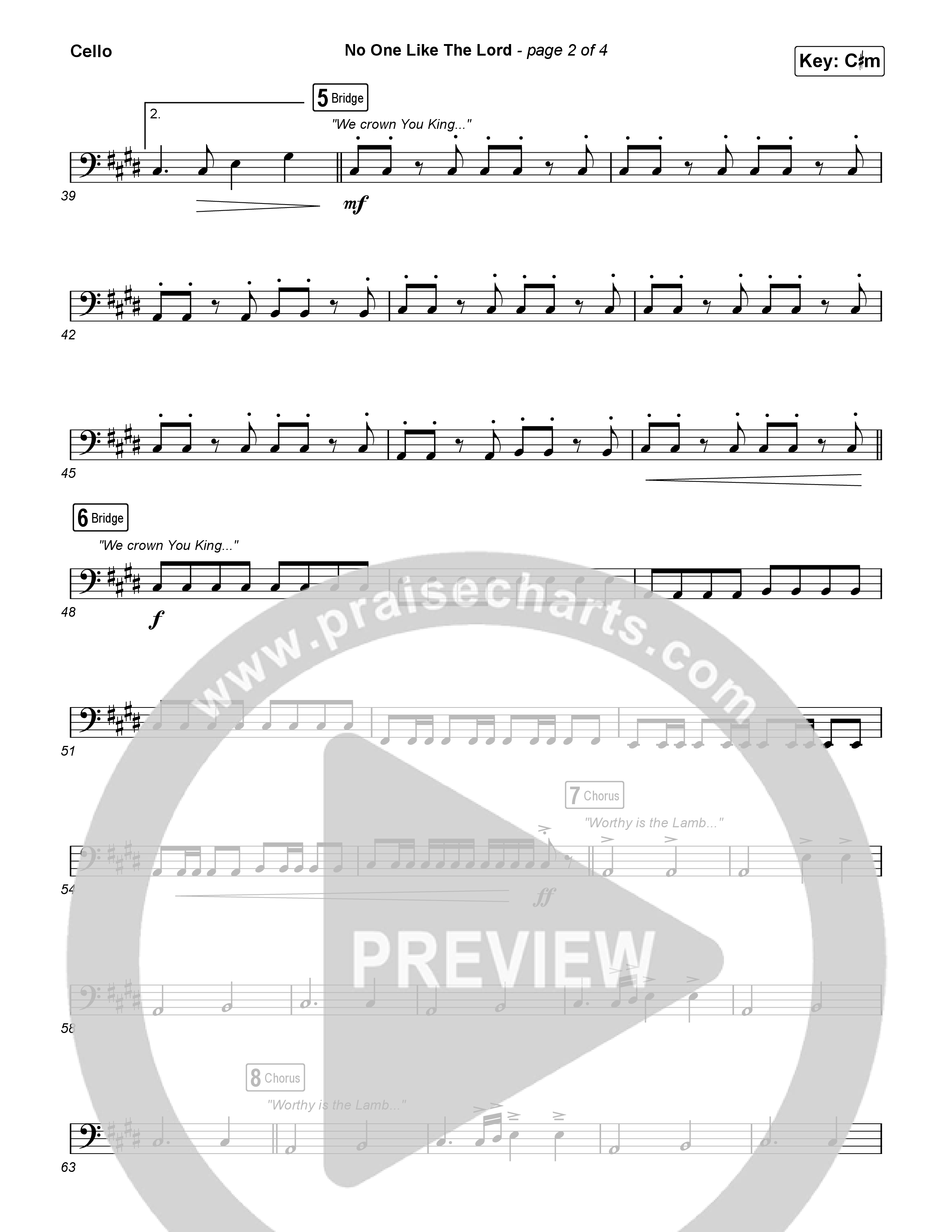 No One Like The Lord (Live) Cello (Bethel Music / Jenn Johnson)