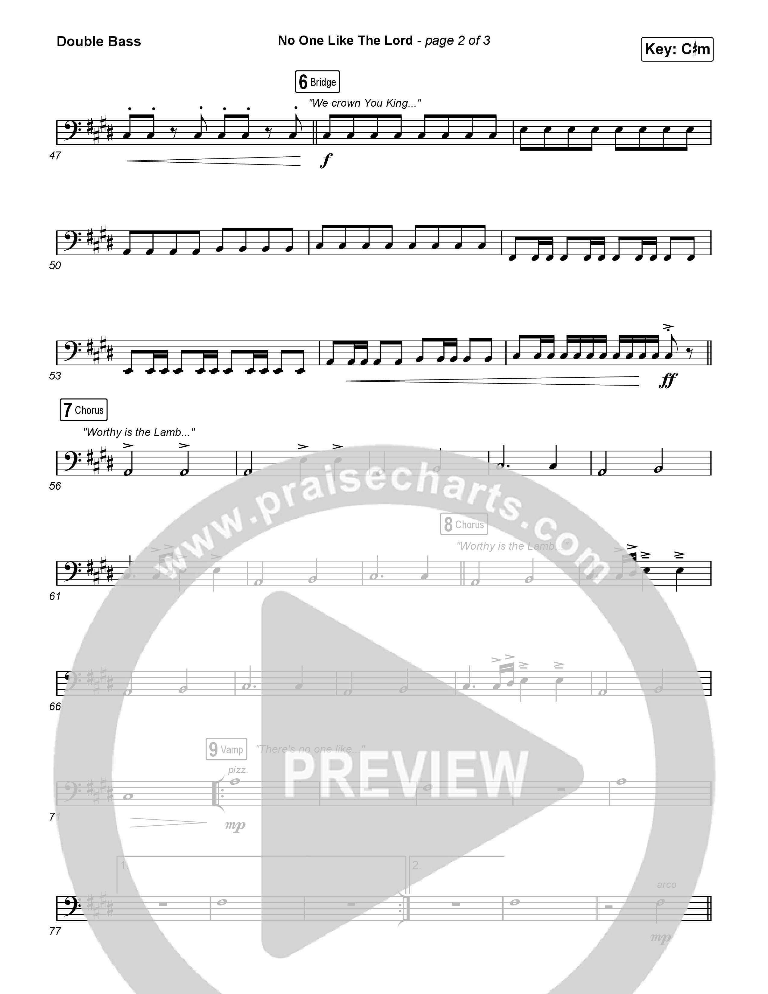 No One Like The Lord (Live) String Bass (Bethel Music / Jenn Johnson)