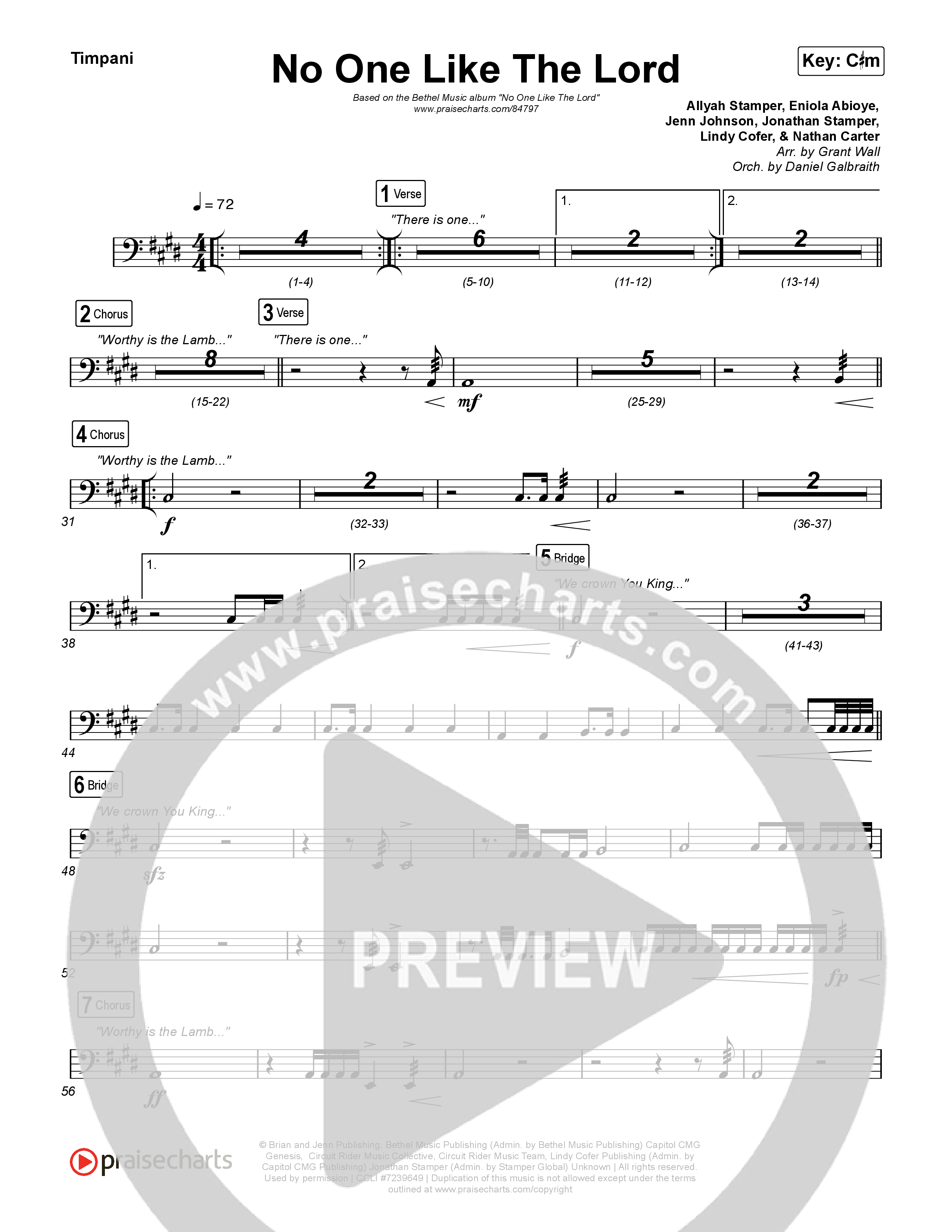 No One Like The Lord (Live) Timpani (Bethel Music / Jenn Johnson)