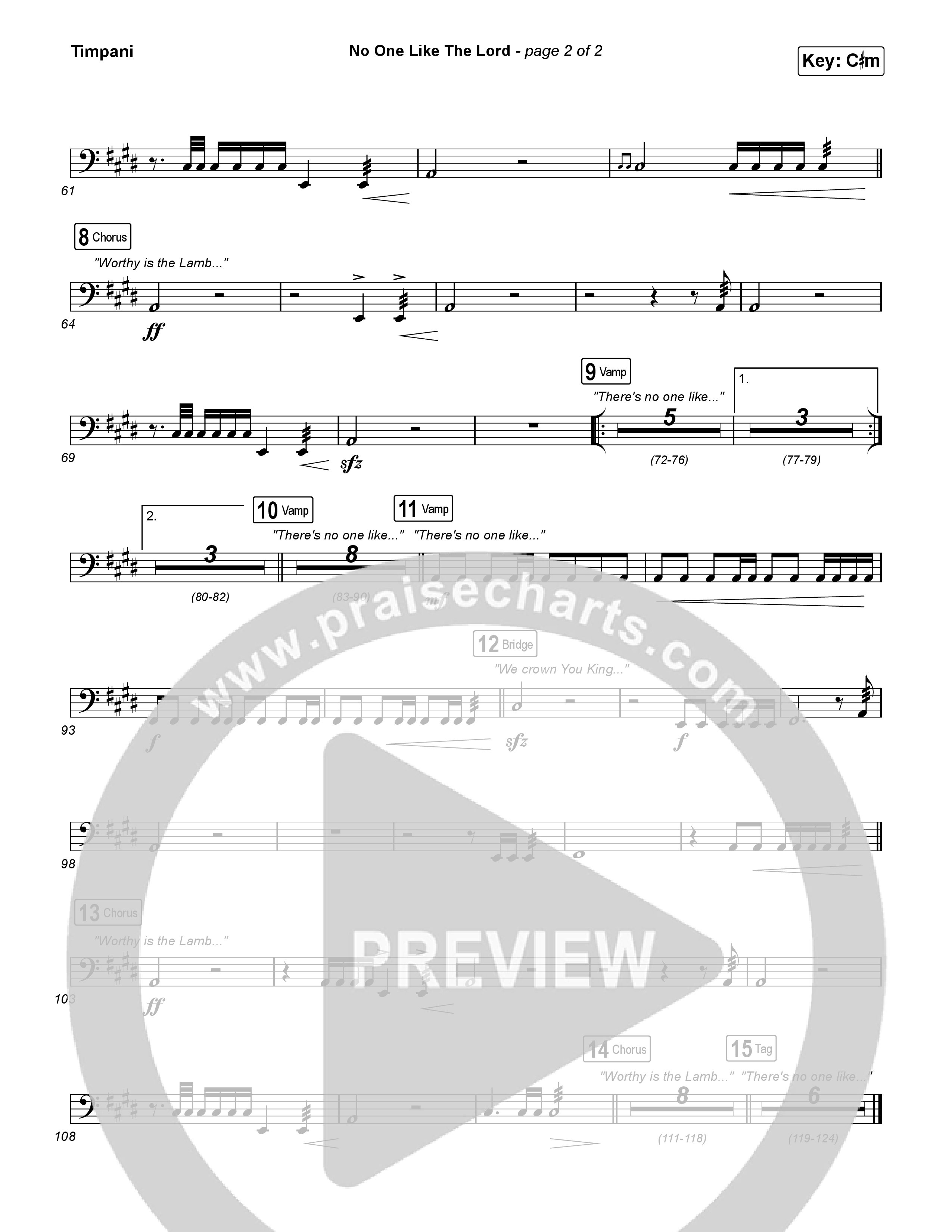 No One Like The Lord (Live) Timpani (Bethel Music / Jenn Johnson)