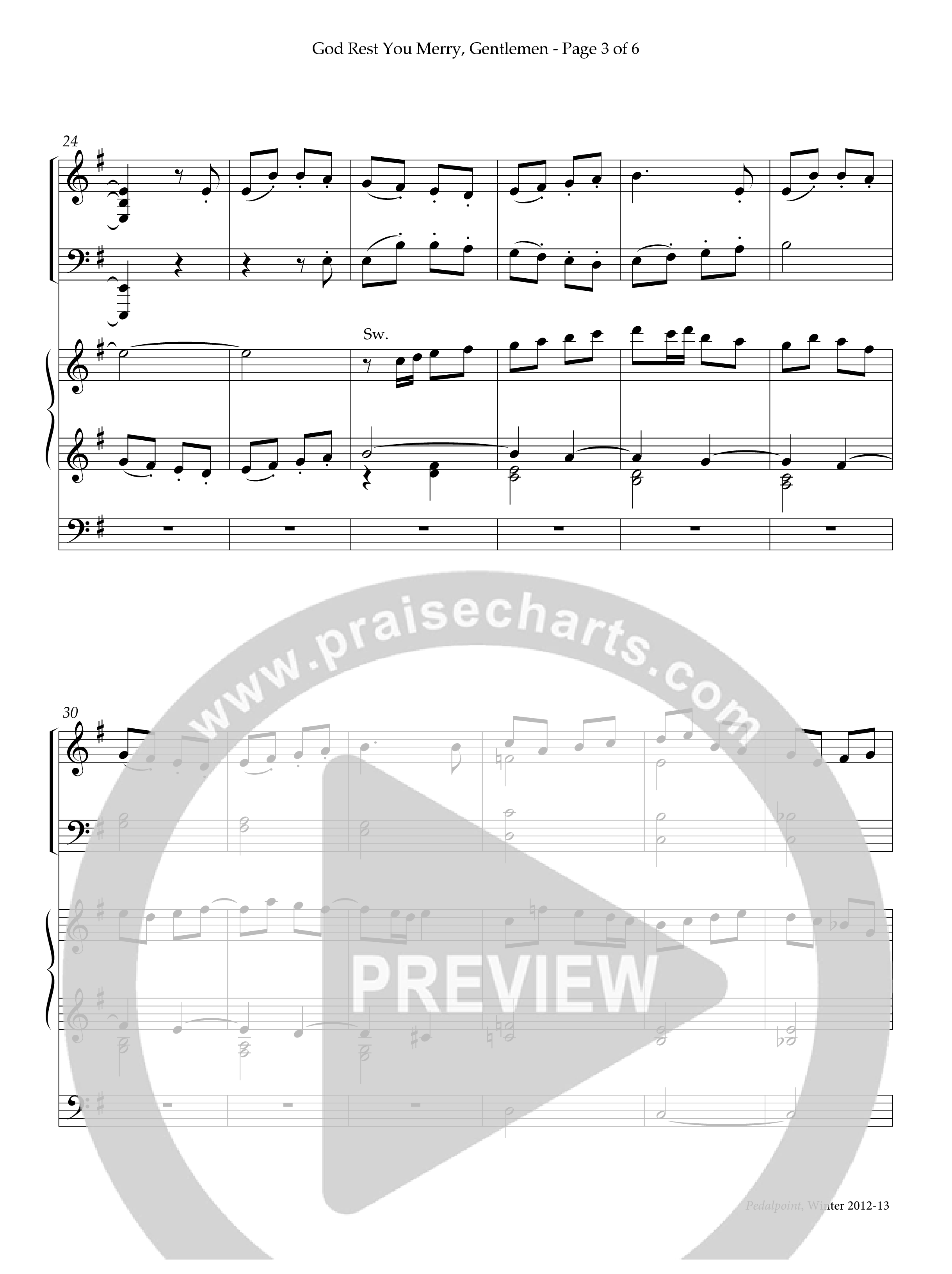 God Rest You Merry Gentlemen (Instrumental) Piano-Organ (Lifeway Worship / Arr. Jeanne E. Shaffer)