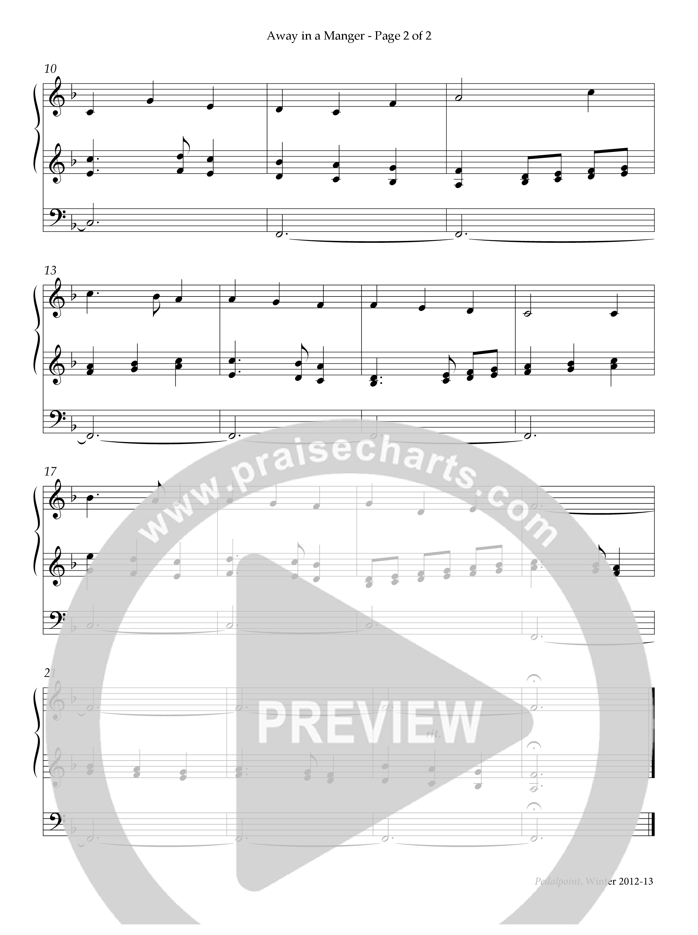 Away In A Manger (Instrumental) Organ (Lifeway Worship / Arr. Albert L. Travis)