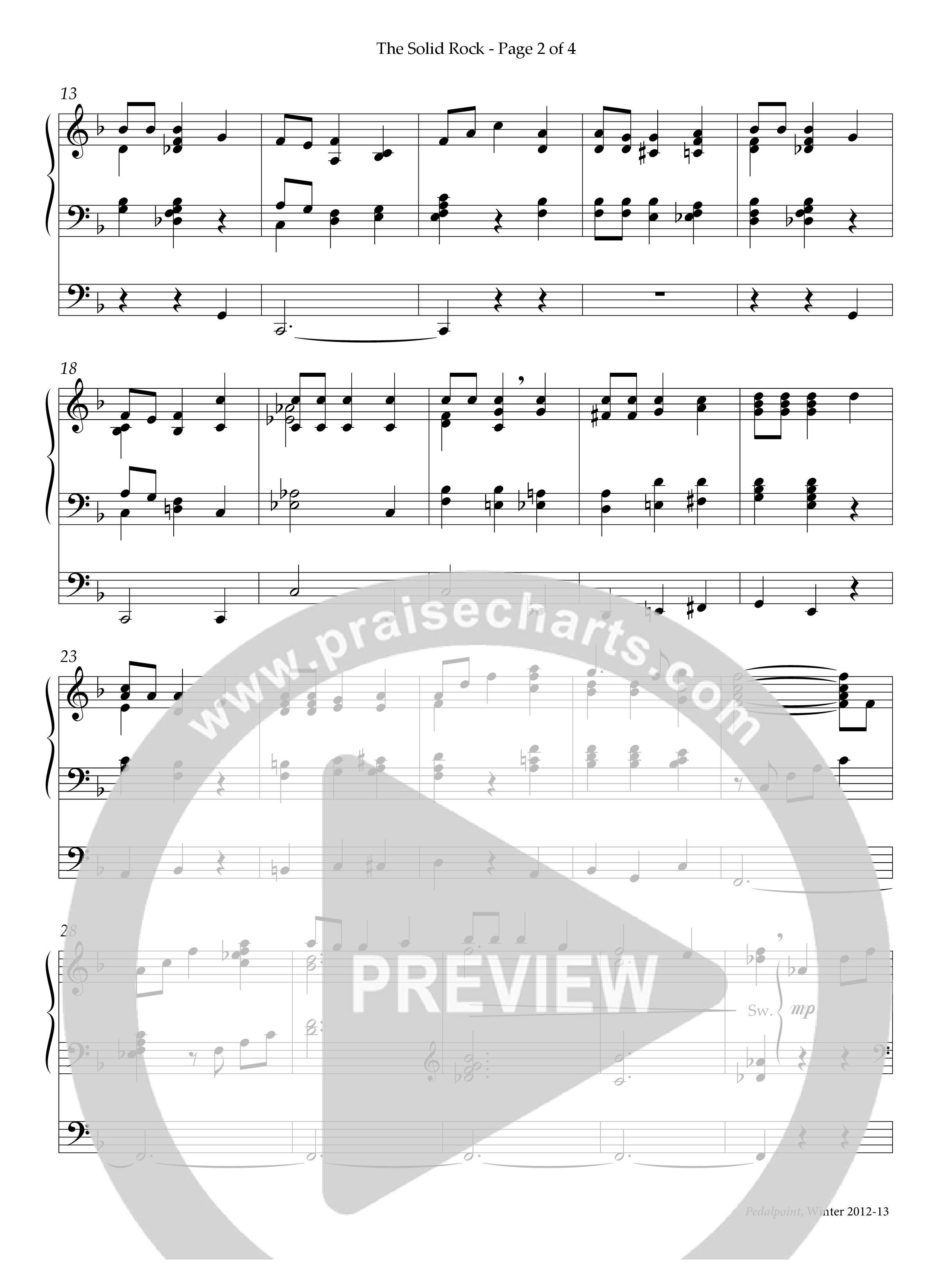 The Solid Rock (Instrumental) Organ (Lifeway Worship / Arr. Anna Laura Page)