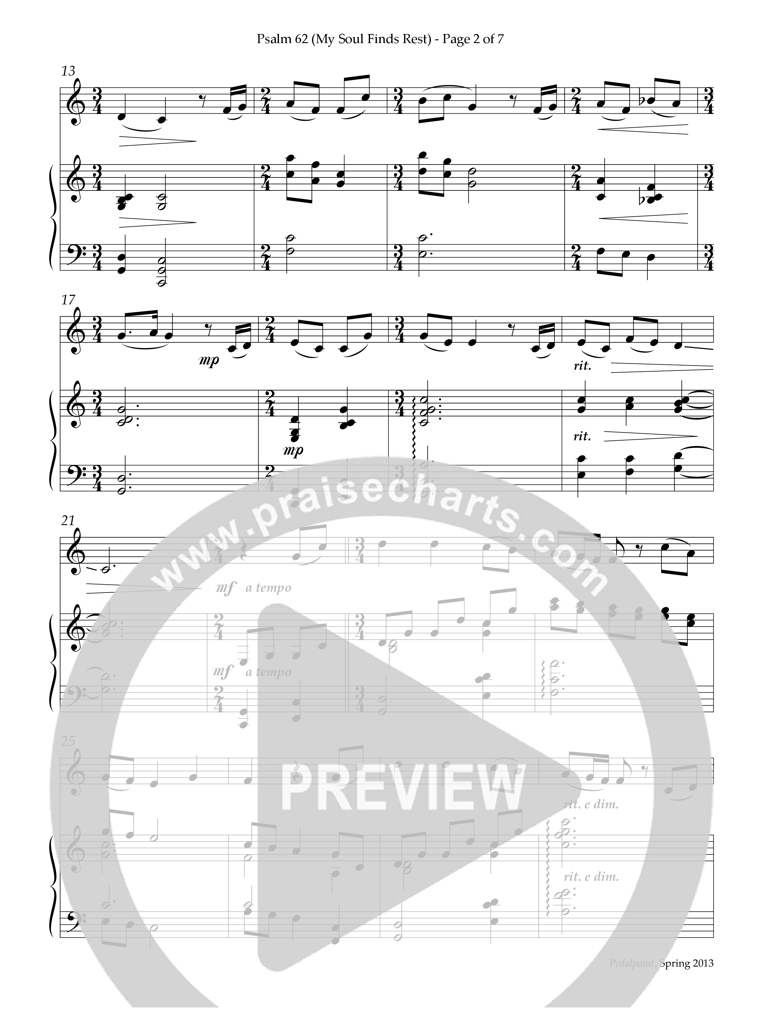 Psalm 62 (Instrumental) Piano with Violin (Lifeway Worship / Arr. Phillip Keveren)