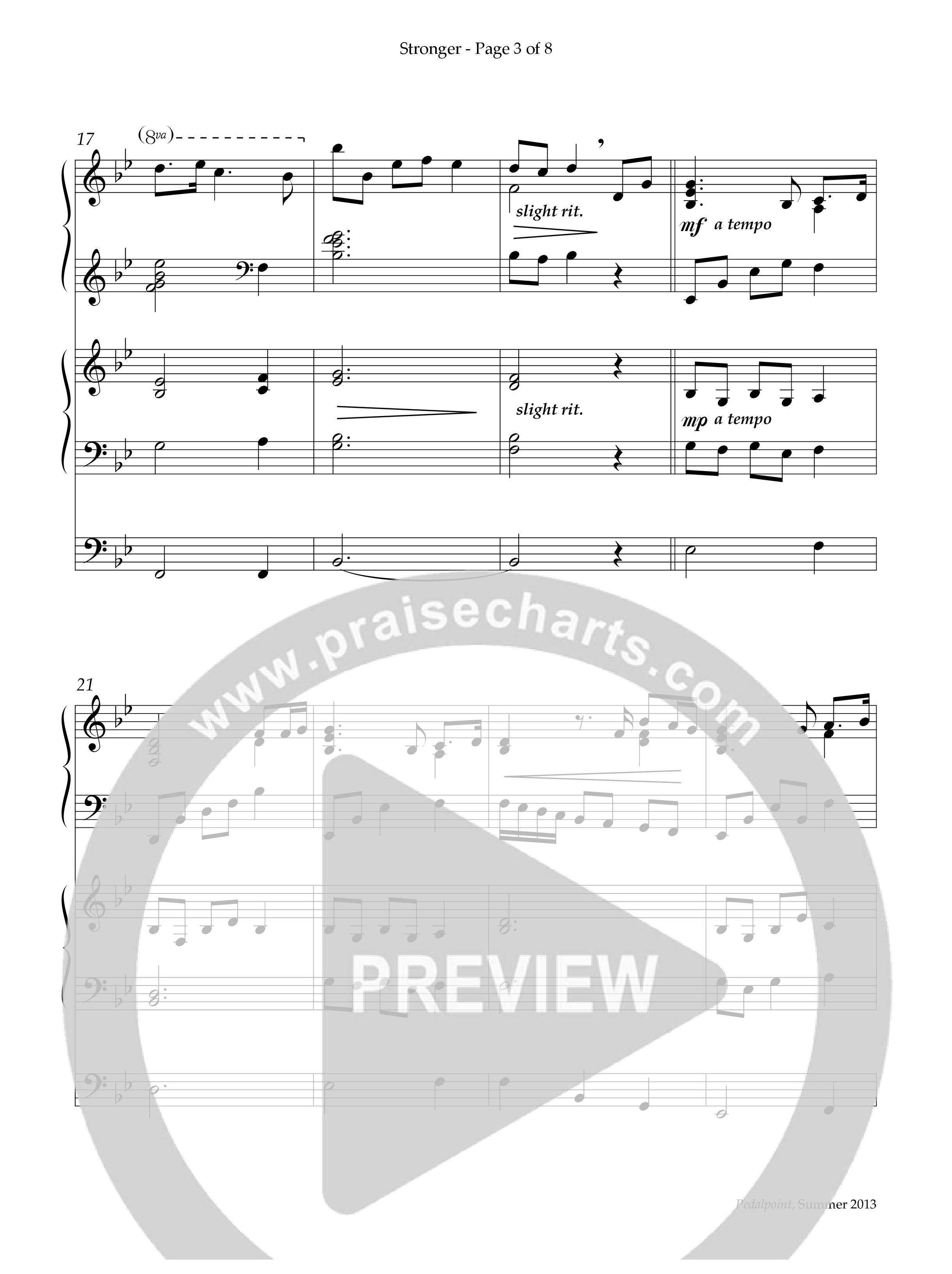 Stronger (Instrumental) Piano-Organ (Lifeway Worship / Arr. Jeffery Bennett)