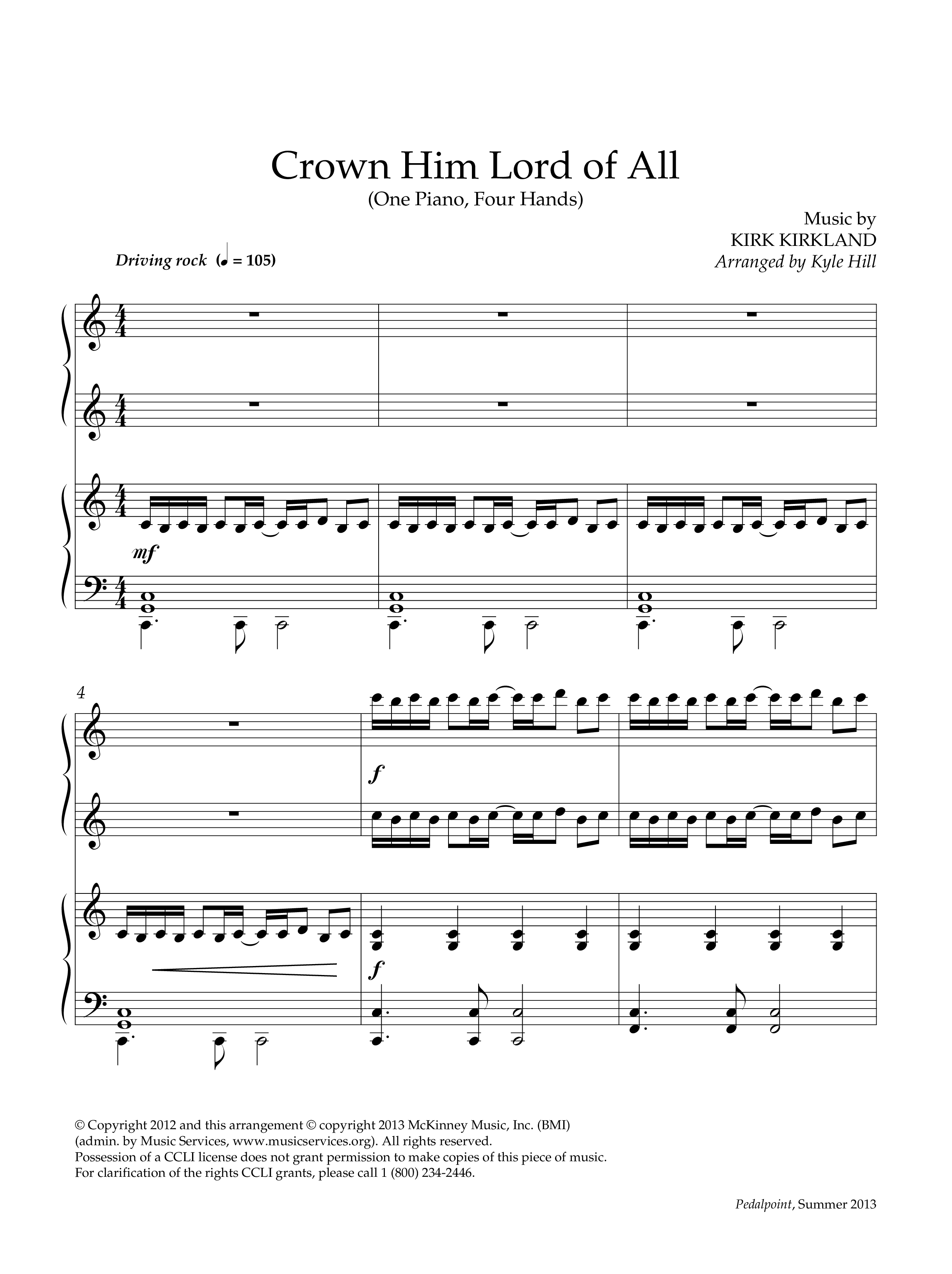 Crown Him Lord Of All (Instrumental) Piano Solo (Lifeway Worship / Arr. Kyle Hill)