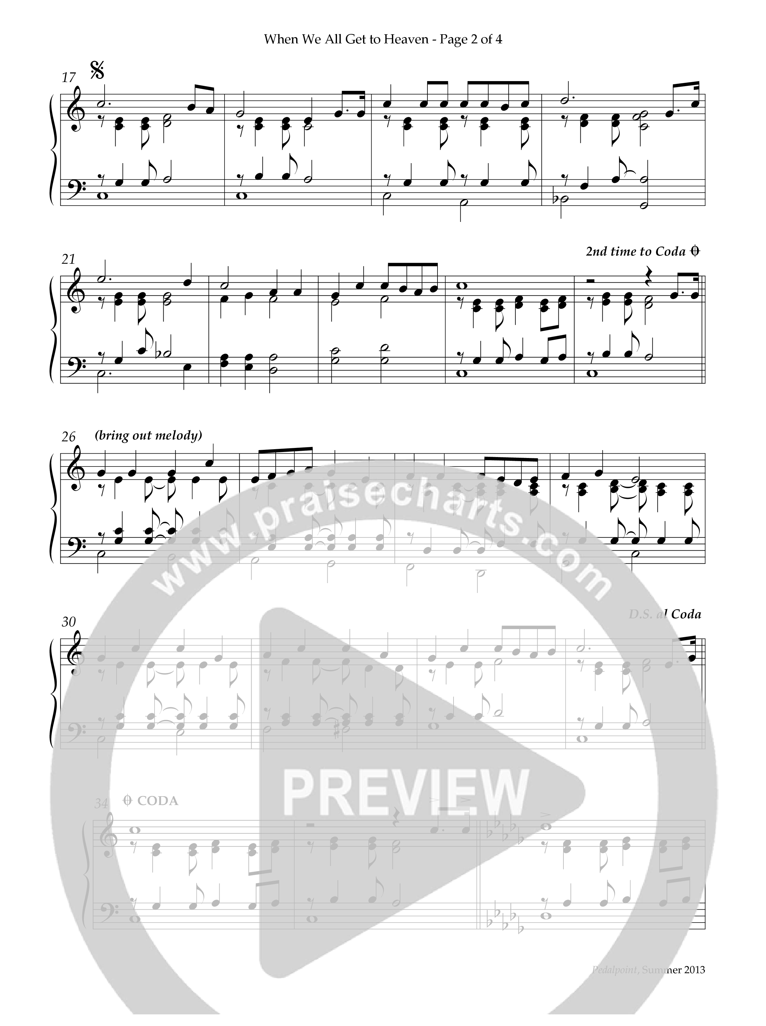 When We All Get To Heaven (Instrumental) Piano Solo (Lifeway Worship / Arr. John Campbell)
