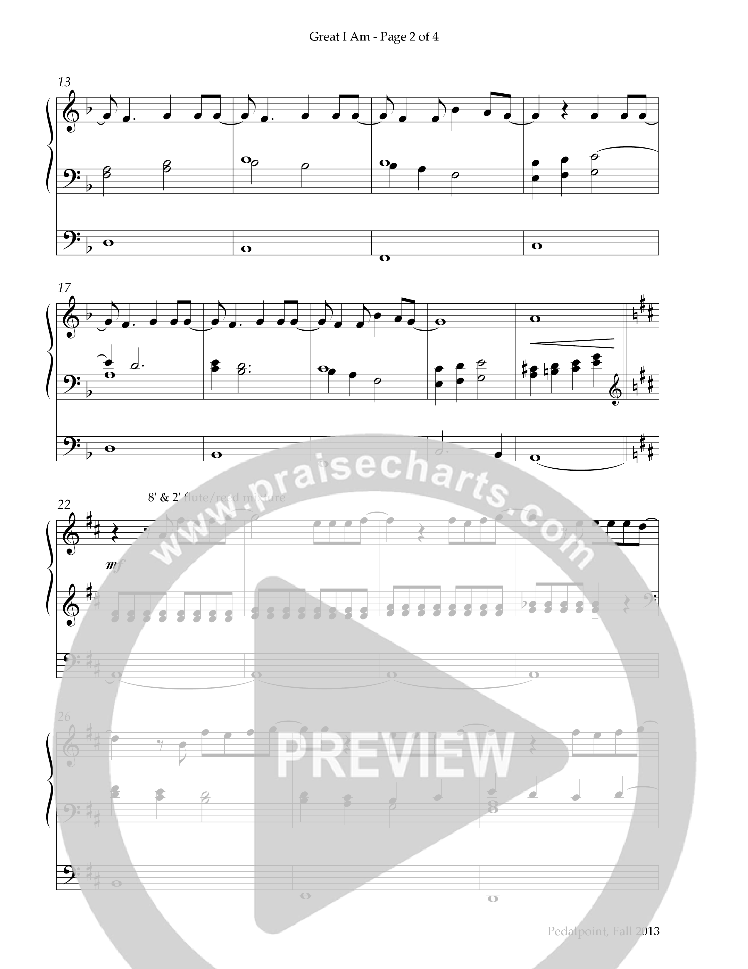 Great I Am (Instrumental) Organ (Lifeway Worship / Arr. Phillip Keveren)