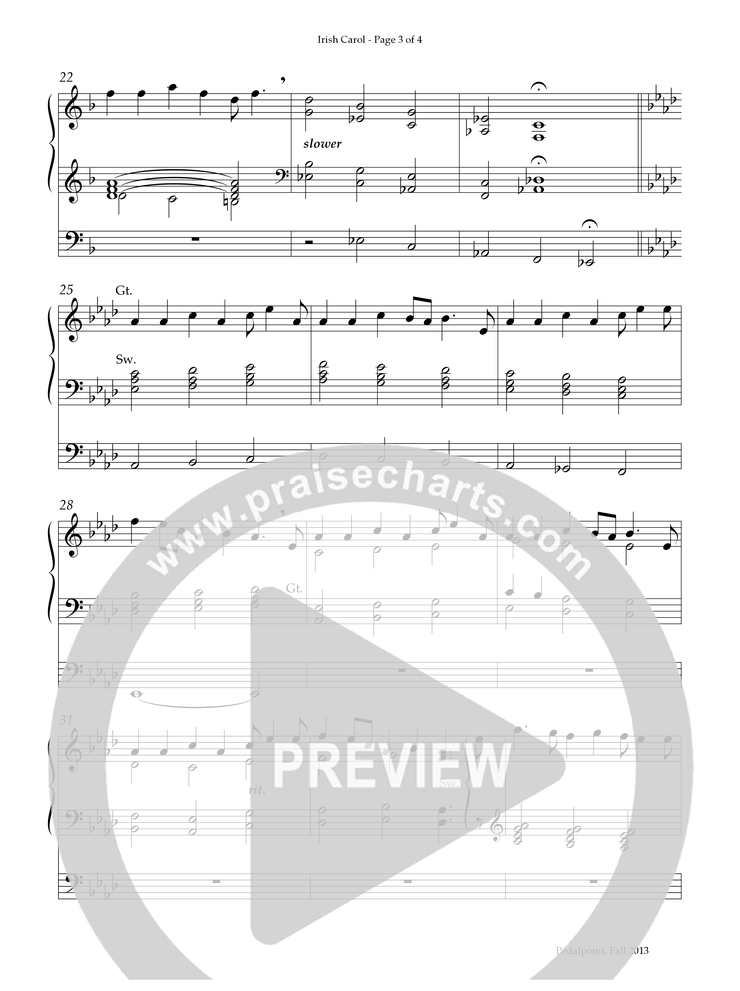 Irish Carol (Instrumental) Organ (Lifeway Worship / Arr. Anna Laura Page)