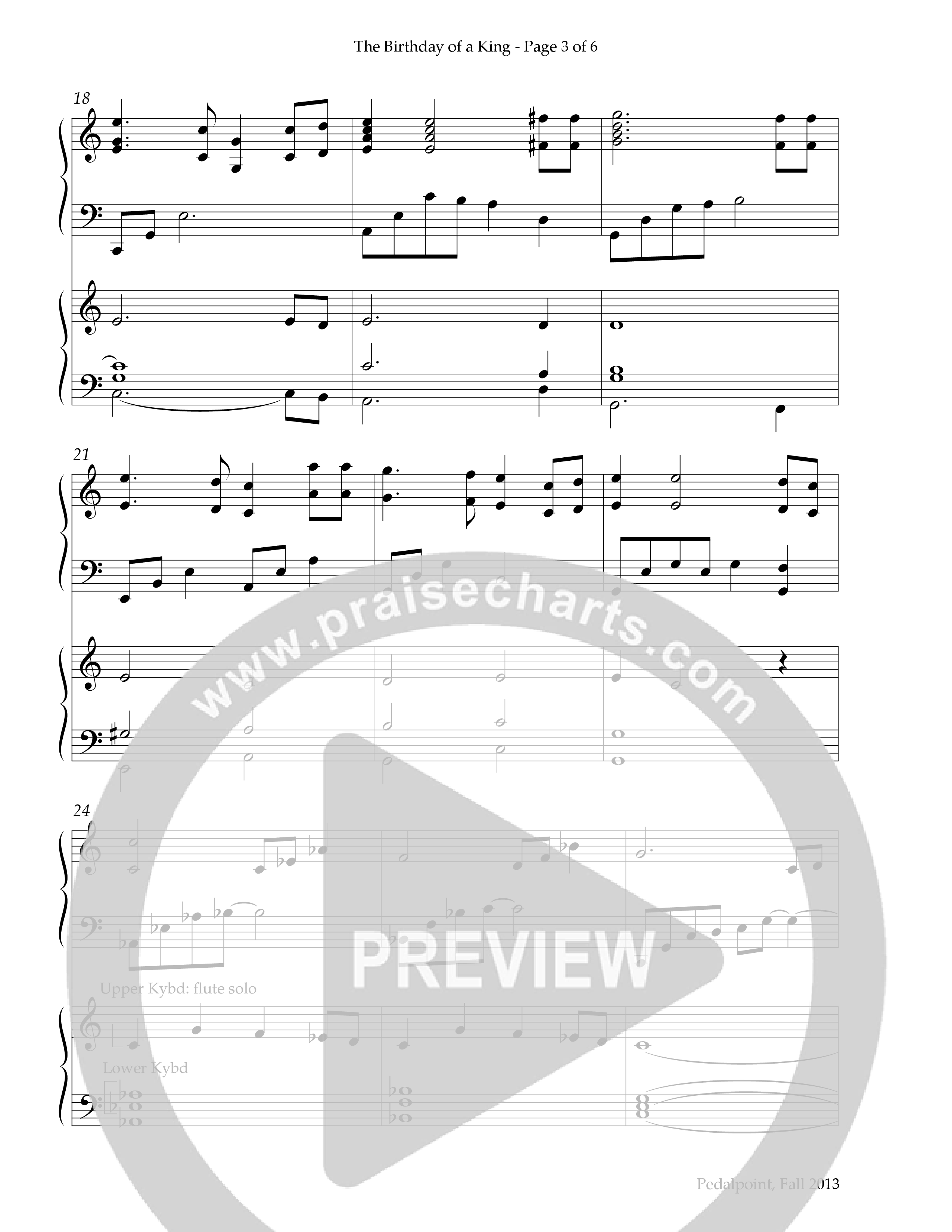 The Birthday Of A King (Instrumental) Piano-Organ (Lifeway Worship / Arr. Sandy Wilkinson)
