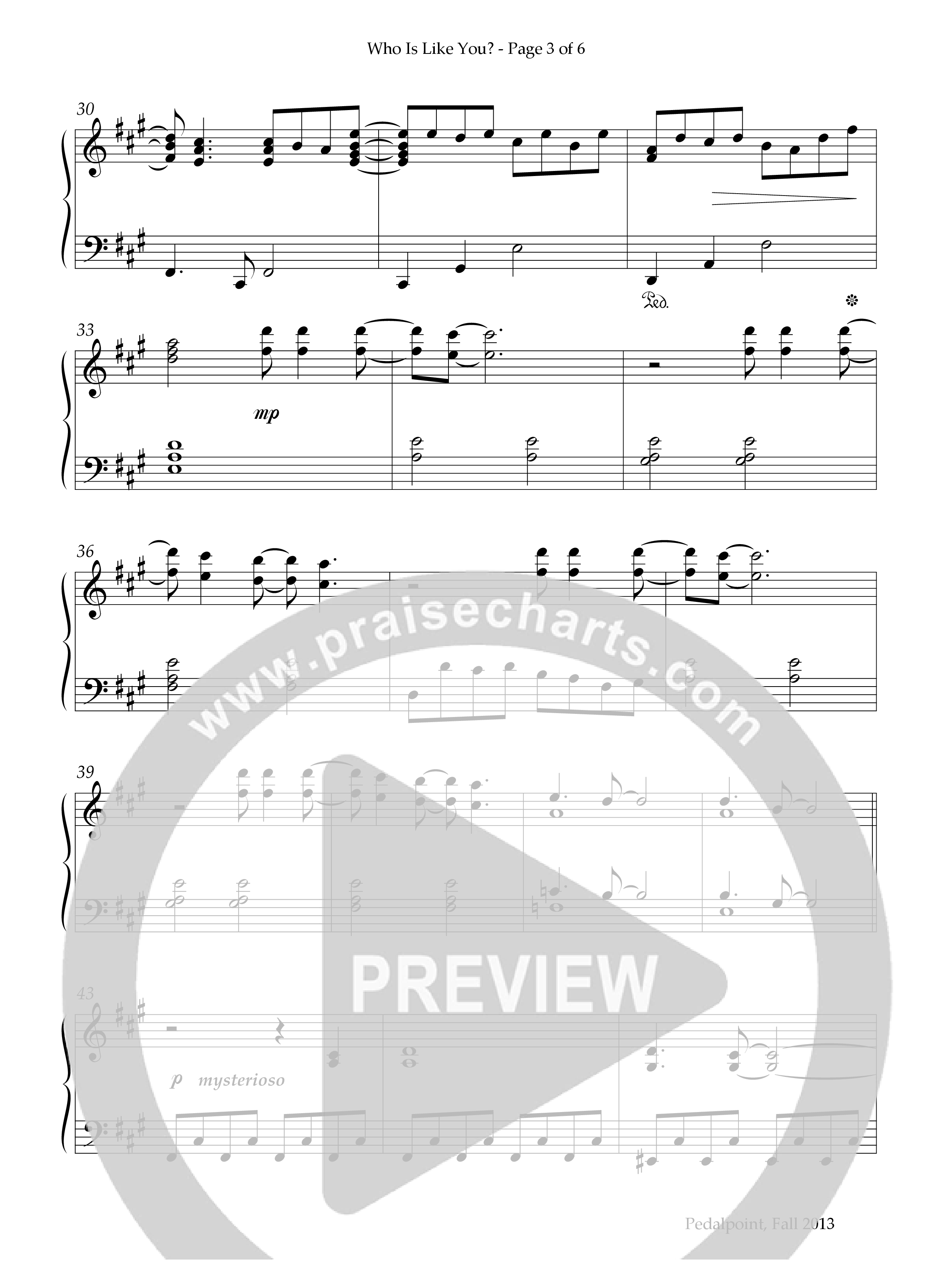 Who Is Like You (Instrumental) Piano Solo (Lifeway Worship / Arr. Ken Barker)