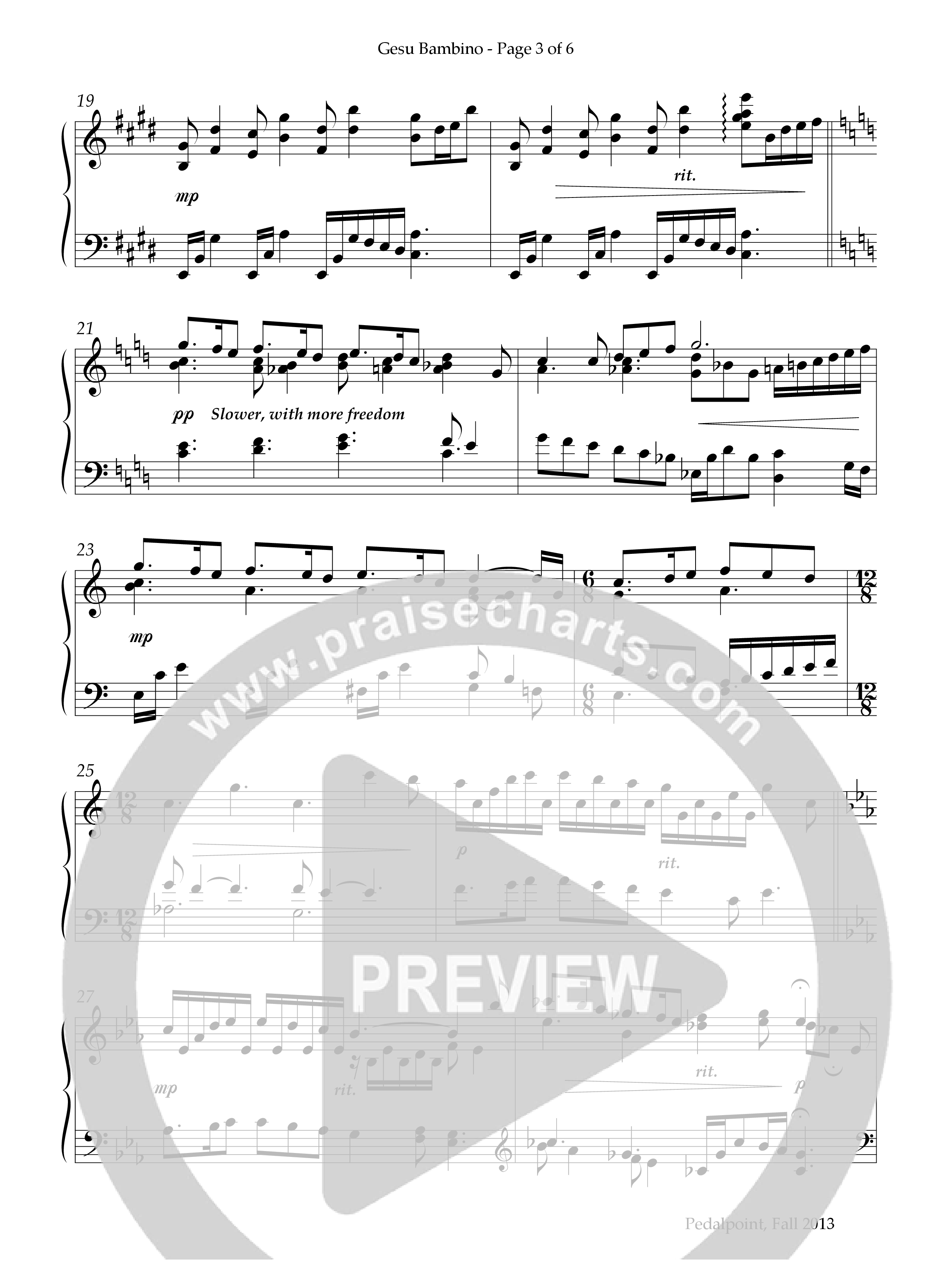 Gesu Bambino (Instrumental) Piano Solo (Lifeway Worship / Arr. Bill Wolaver)