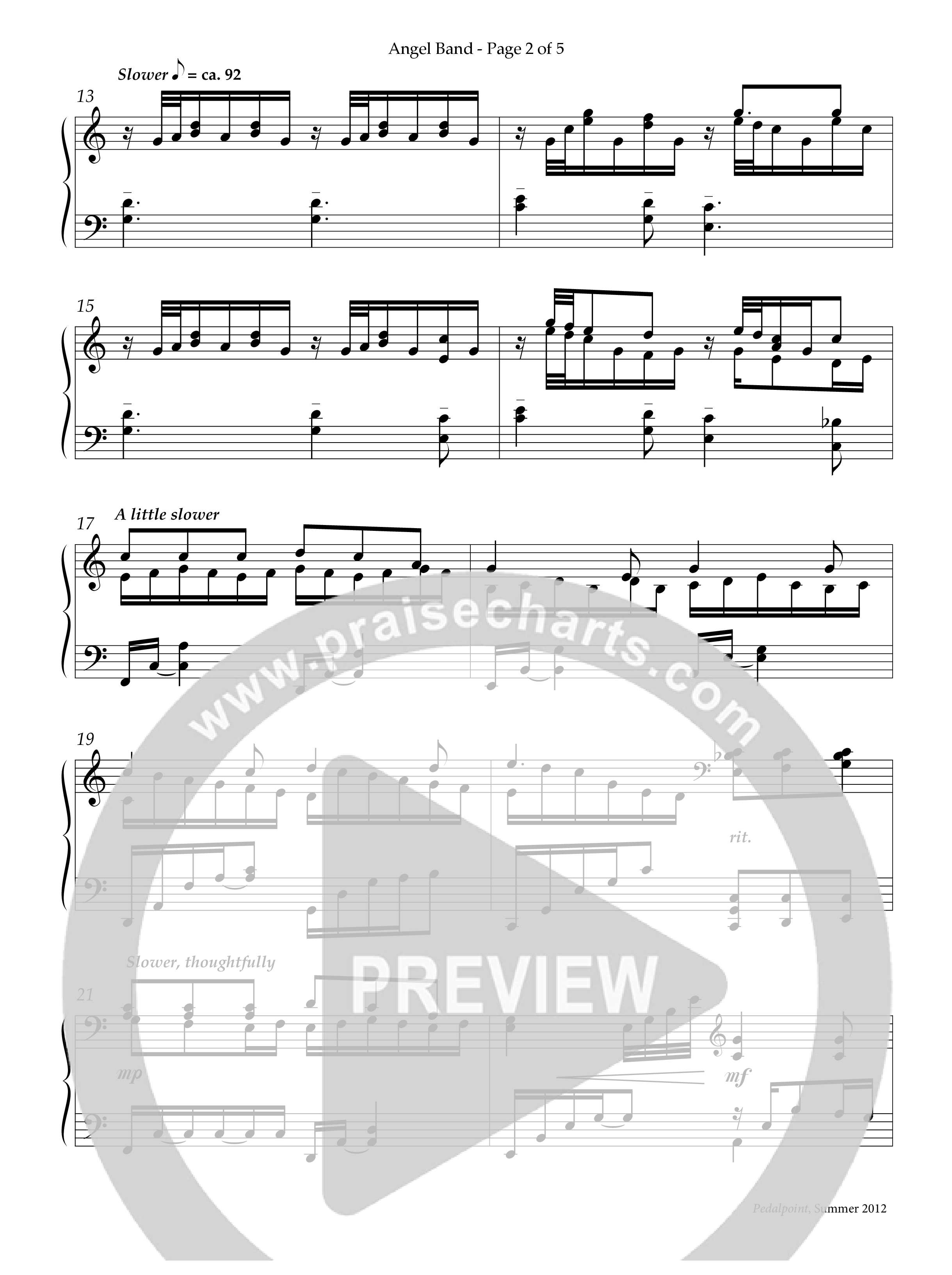 Angel Band (Instrumental) Piano Solo (Lifeway Worship / Arr. Don Phillips)