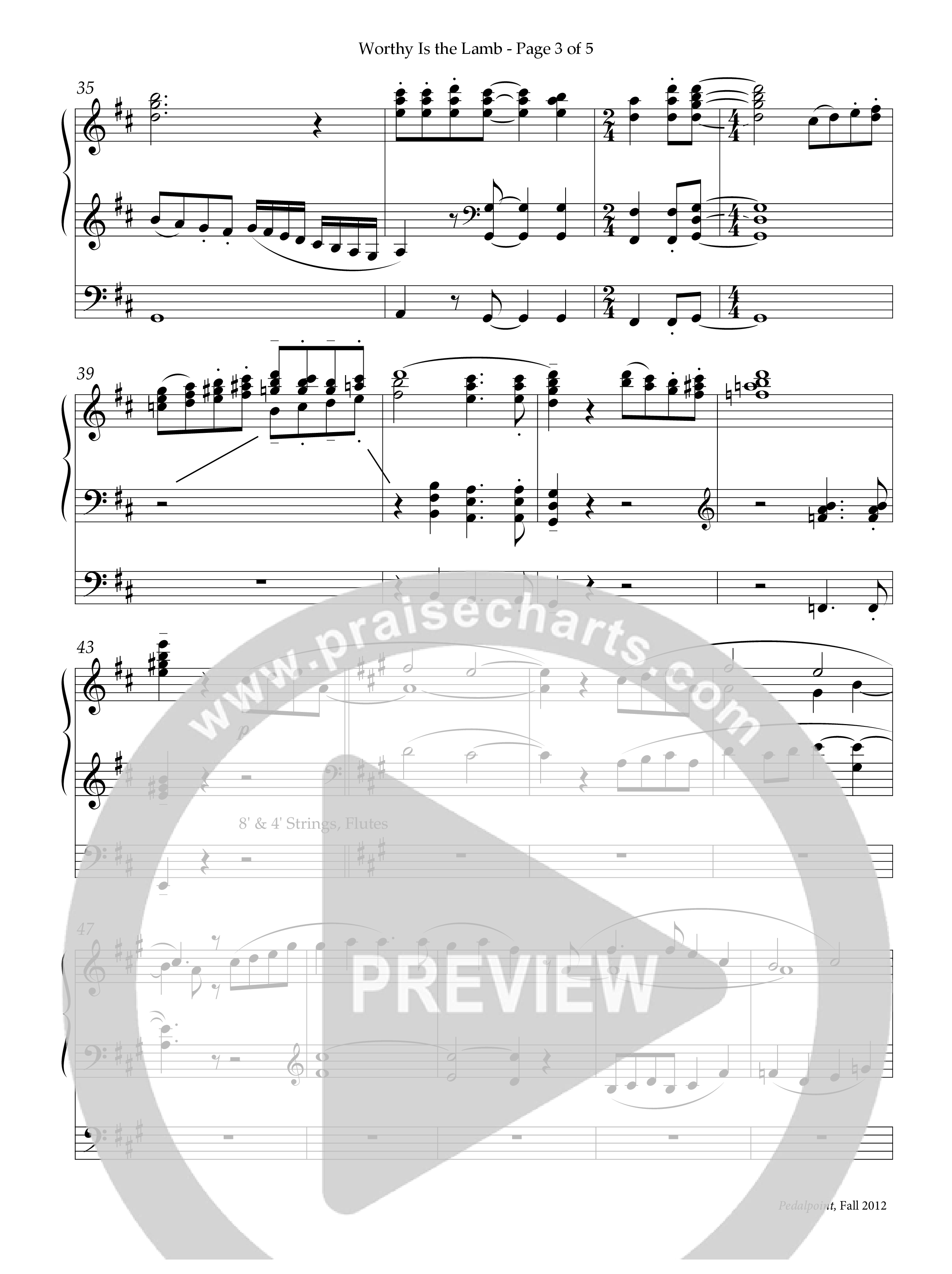 Worthy Is The Lamb (Instrumental) Organ (Lifeway Worship / Arr. Phillip Keveren)