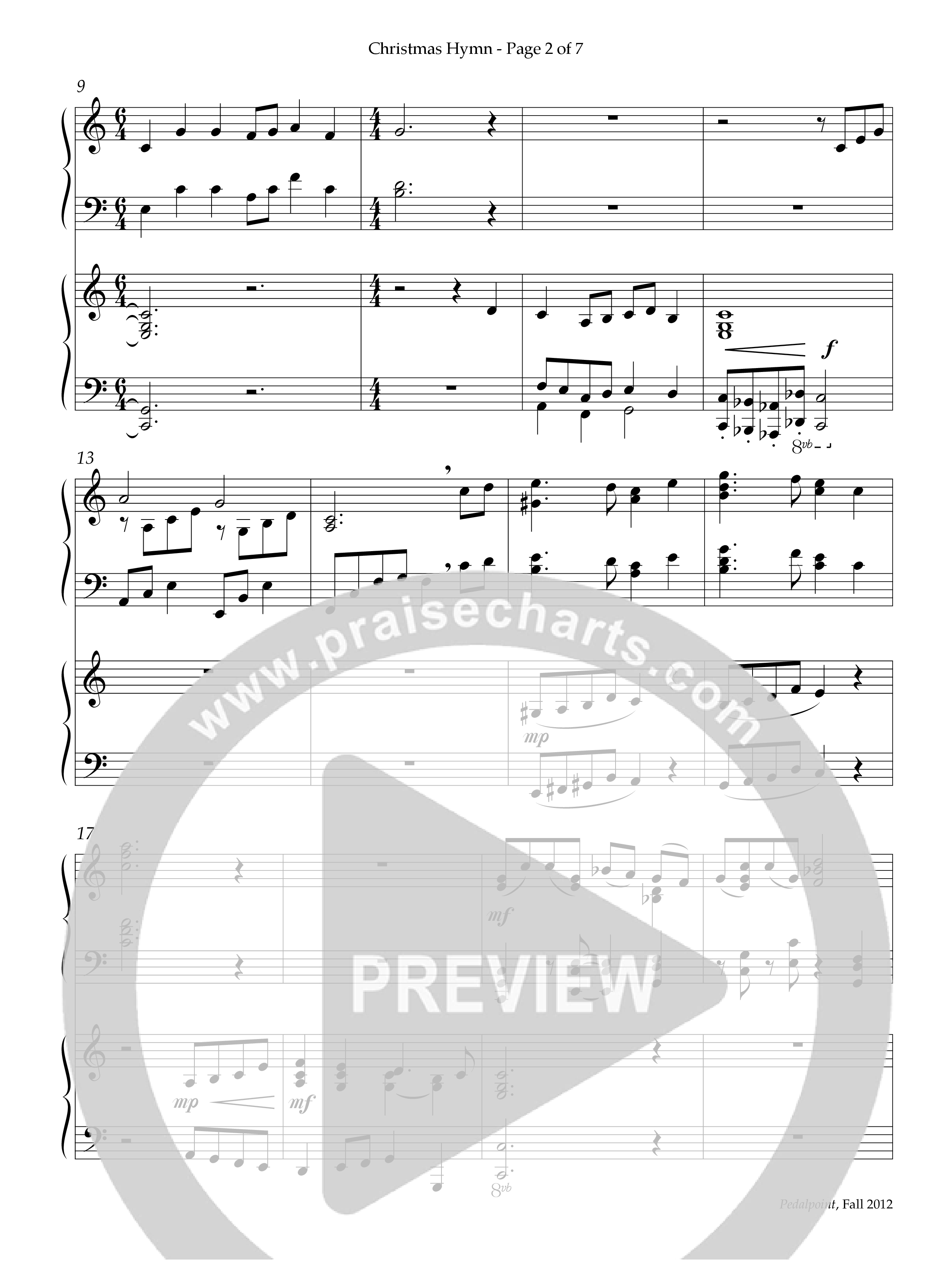 Christmas Hymn (Praise To God Whose Love Was Shown) (Instrumental) Piano-Synth (Lifeway Worship / Arr. Jeff Bennett)