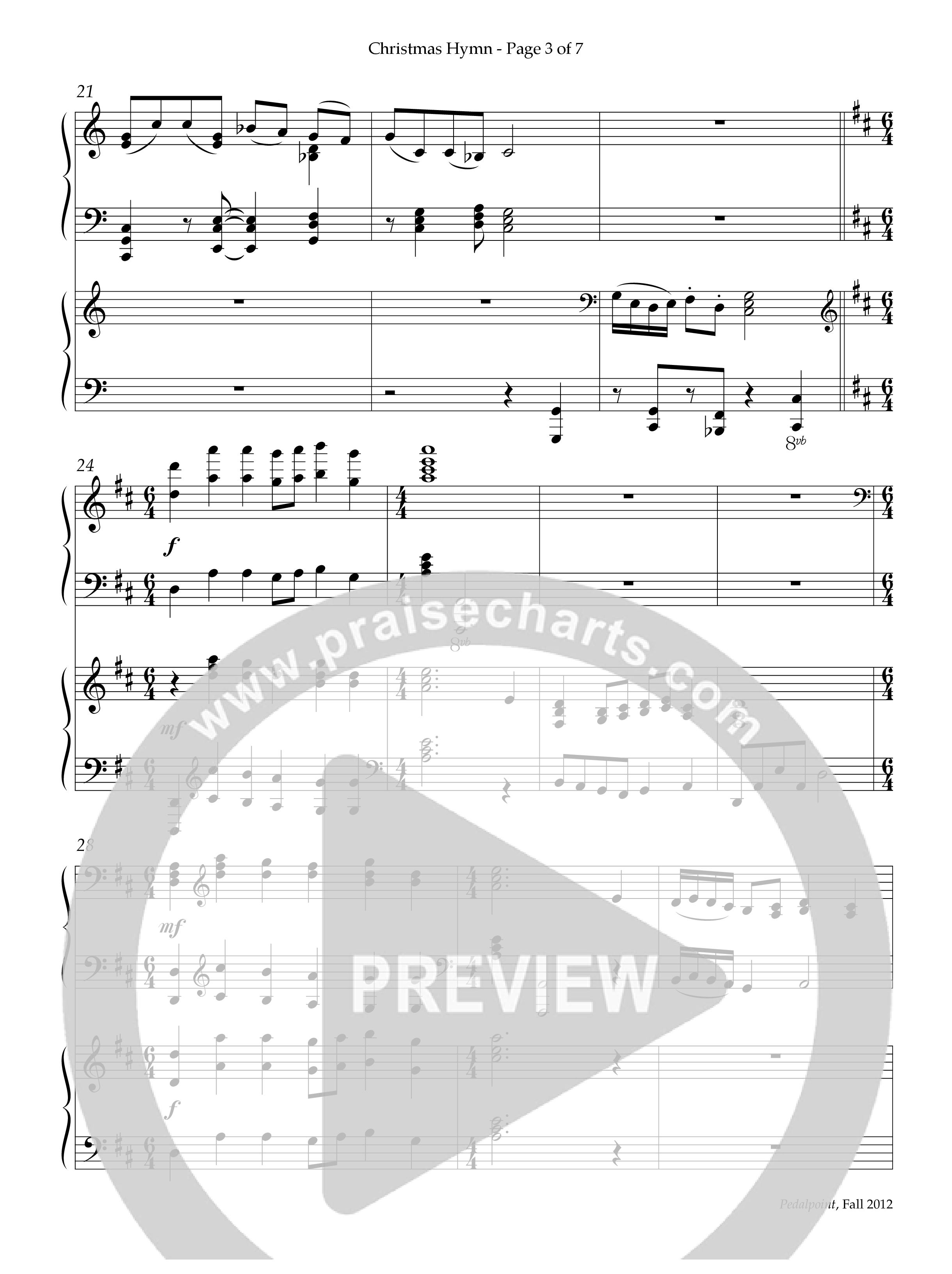 Christmas Hymn (Praise To God Whose Love Was Shown) (Instrumental) Piano-Synth (Lifeway Worship / Arr. Jeff Bennett)