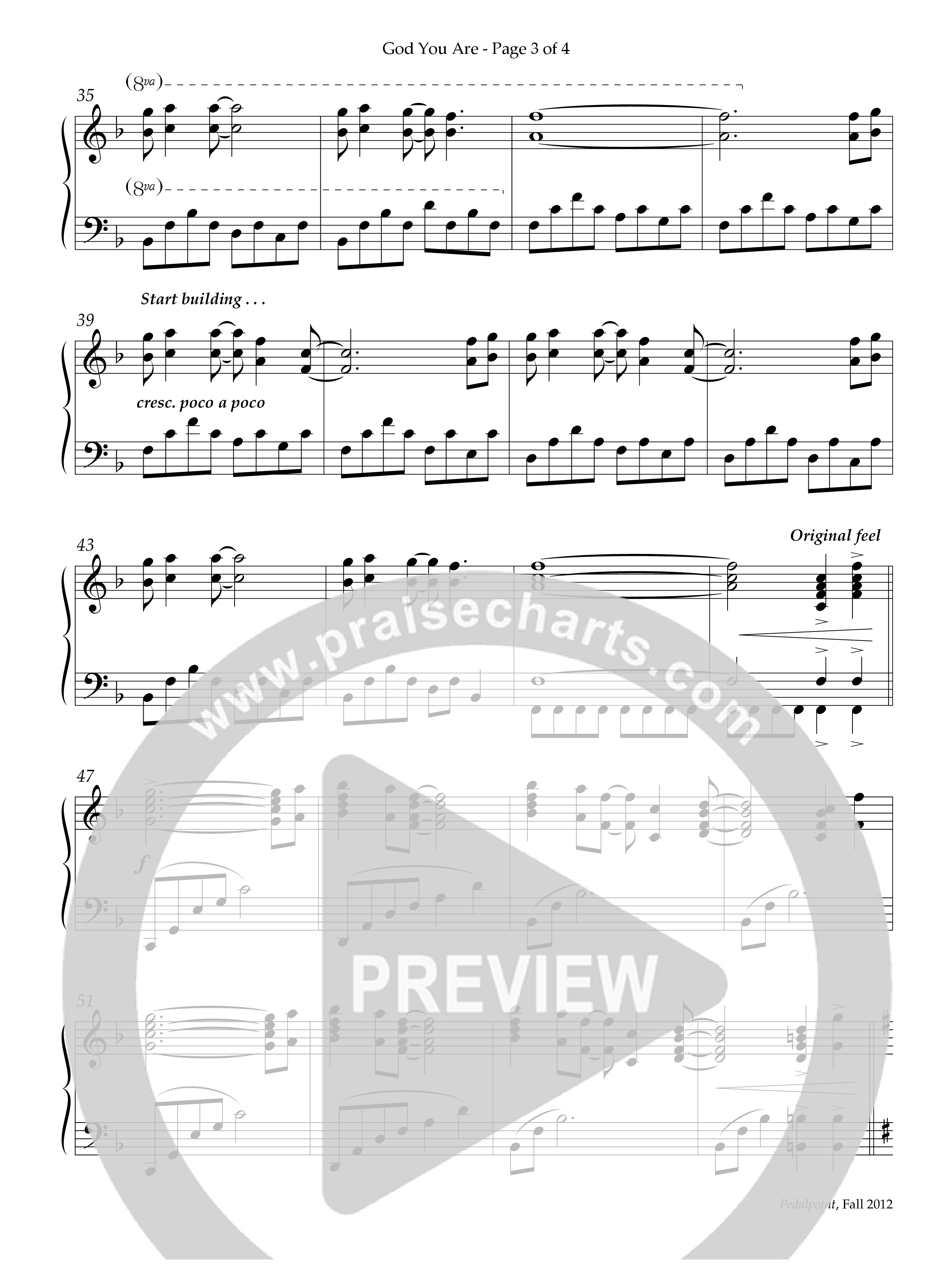 God You Are (Instrumental) Piano Solo (Lifeway Worship / Arr. Dick Tunney)