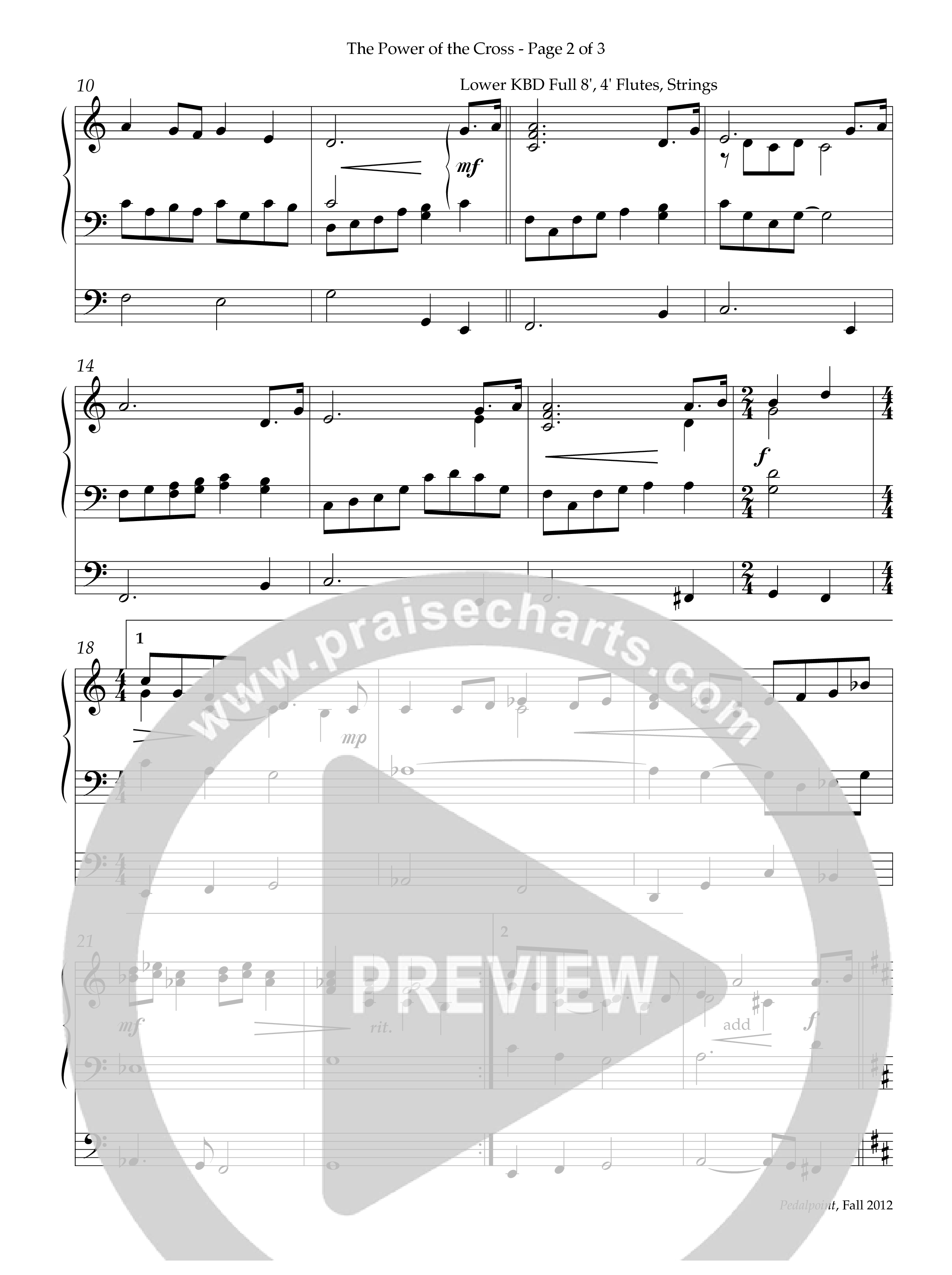 The Power Of The Cross (Instrumental) Organ (Lifeway Worship / Arr. Sandy Wilkinson)