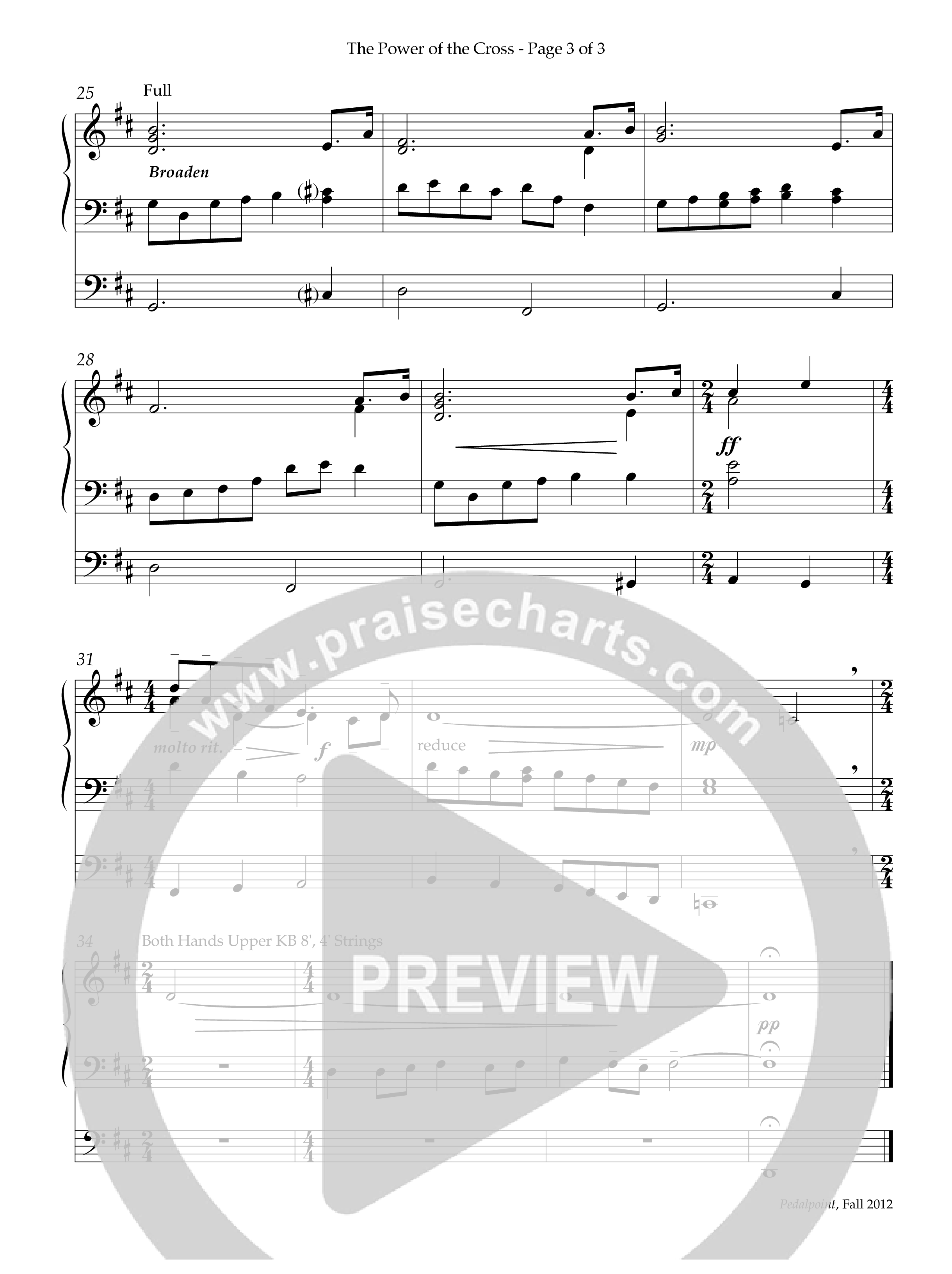 The Power Of The Cross (Instrumental) Organ (Lifeway Worship / Arr. Sandy Wilkinson)