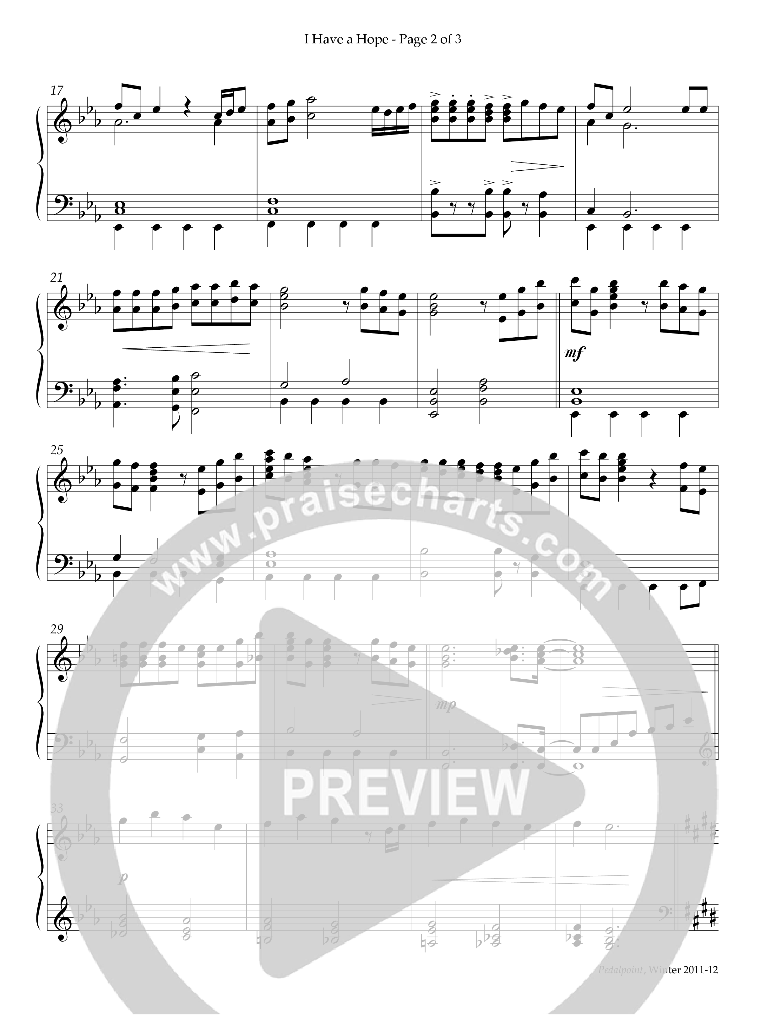 I Have A Hope (Instrumental) Piano Solo (Lifeway Worship / Arr. Dick Tunney)