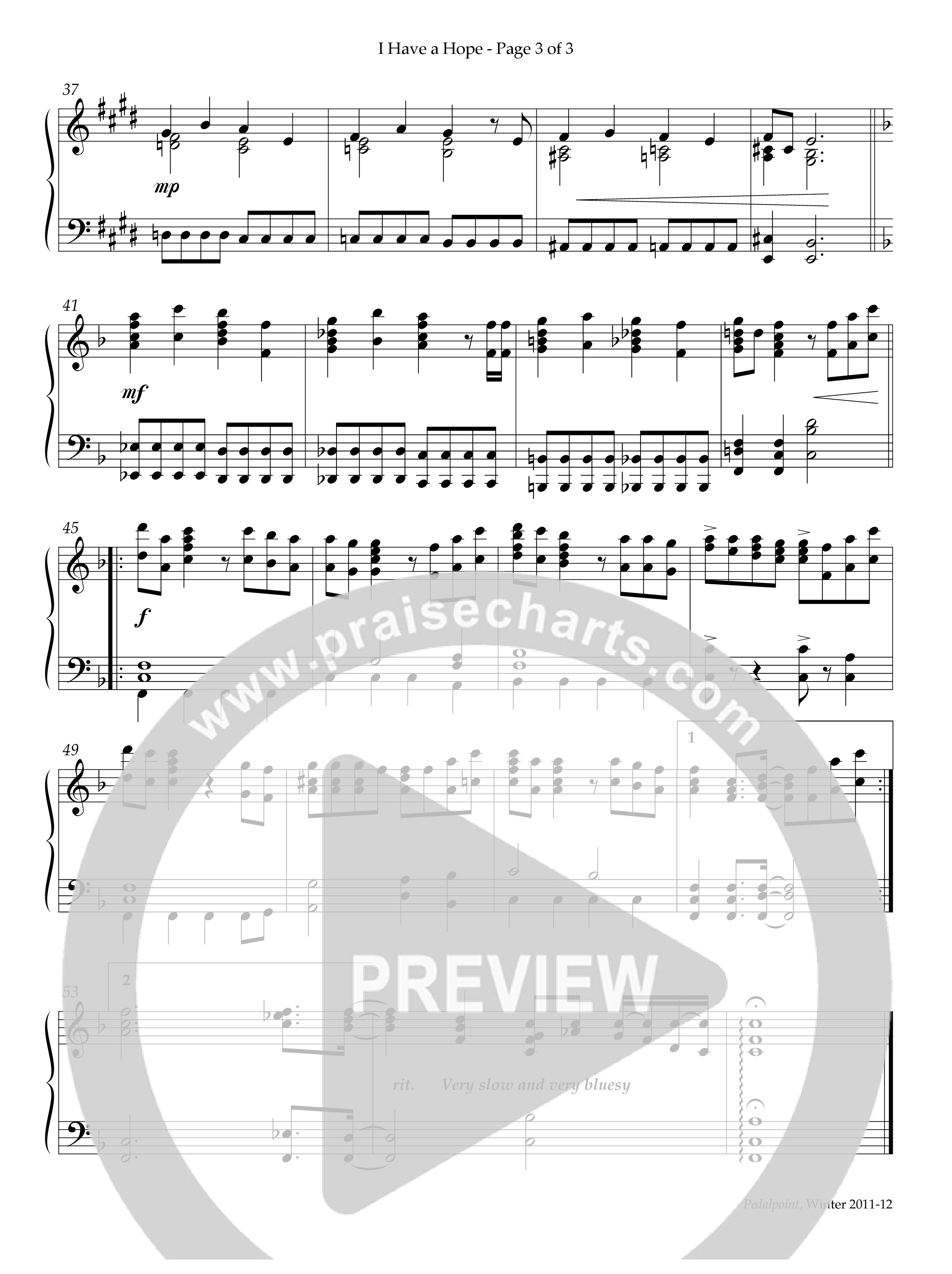 I Have A Hope (Instrumental) Piano Solo (Lifeway Worship / Arr. Dick Tunney)