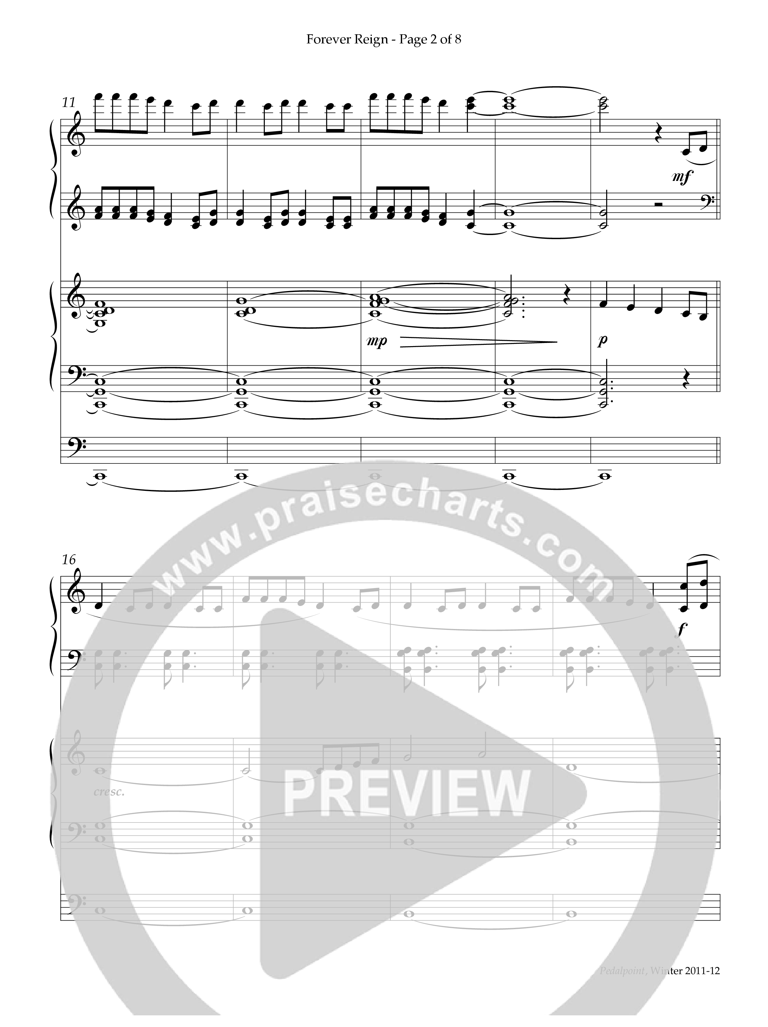 Forever Reign (Instrumental) Piano-Organ (Lifeway Worship / Arr. Phillip Keveren)