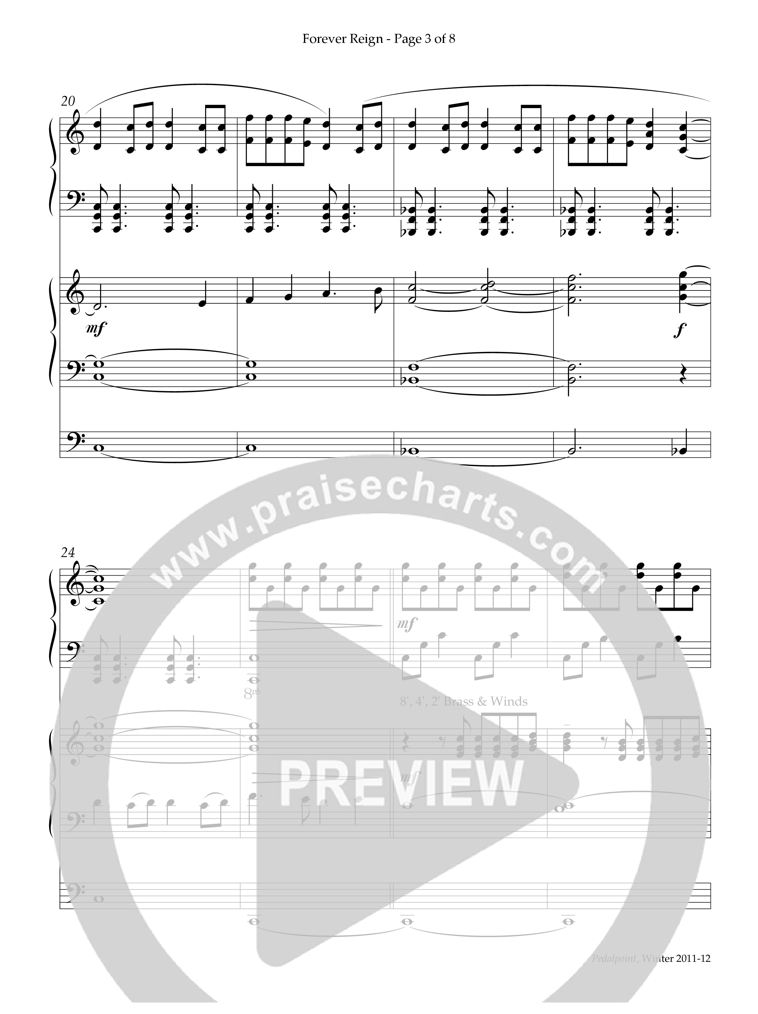 Forever Reign (Instrumental) Piano-Organ (Lifeway Worship / Arr. Phillip Keveren)