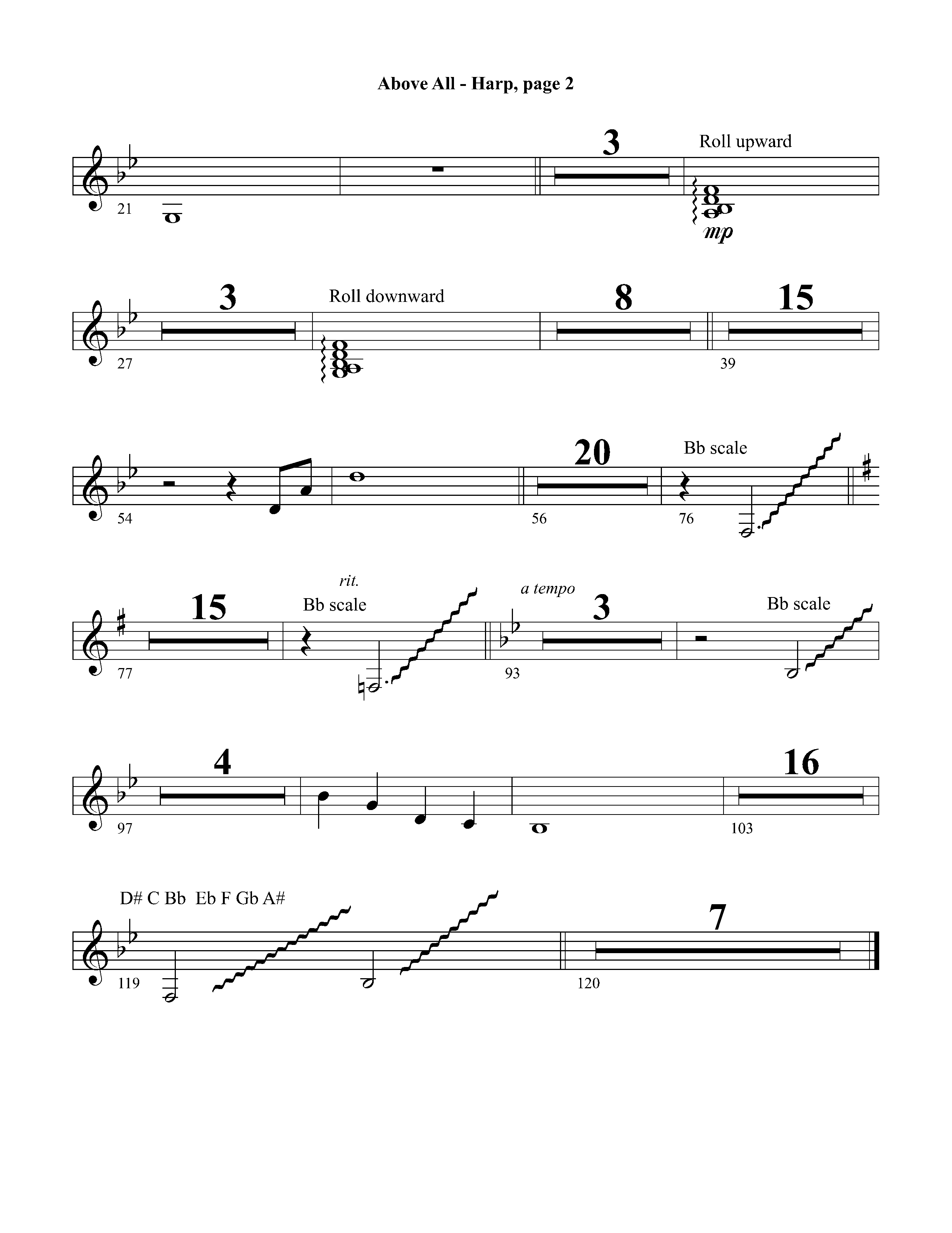 Above All (Instrumental) Harp (Lifeway Worship / Arr. David Winkler)