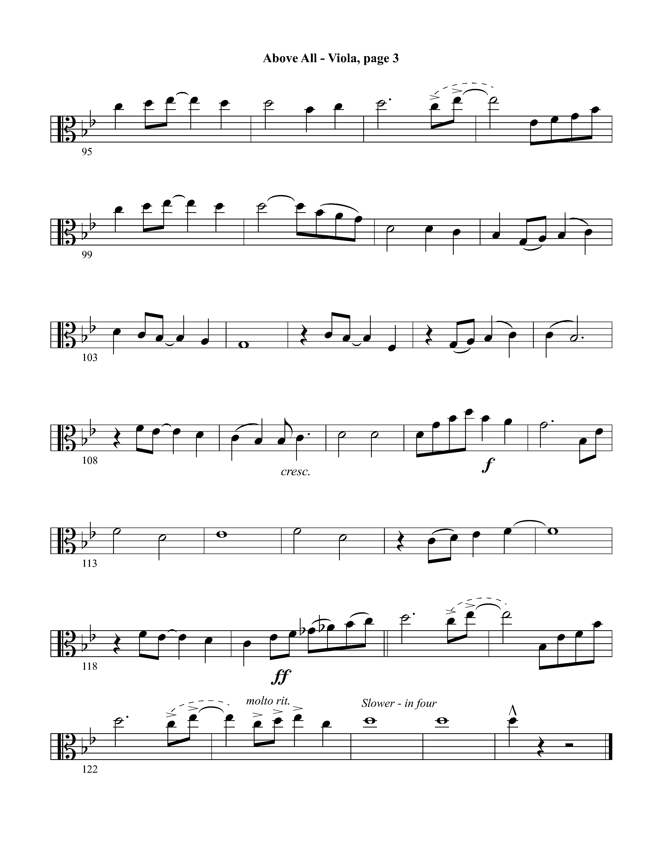 Above All (Instrumental) Viola (Lifeway Worship / Arr. David Winkler)