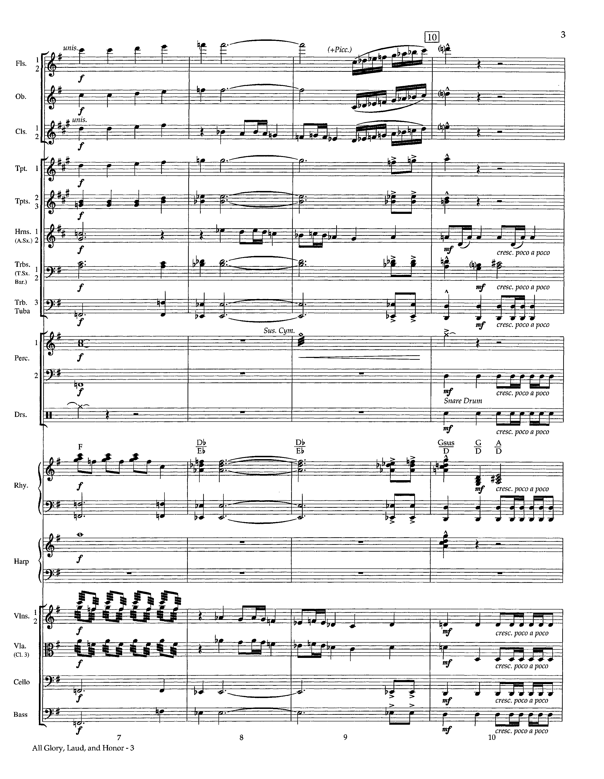 All Glory Laud And Honor (Instrumental) Orchestration (Lifeway Worship / Arr. Steve Dunn)