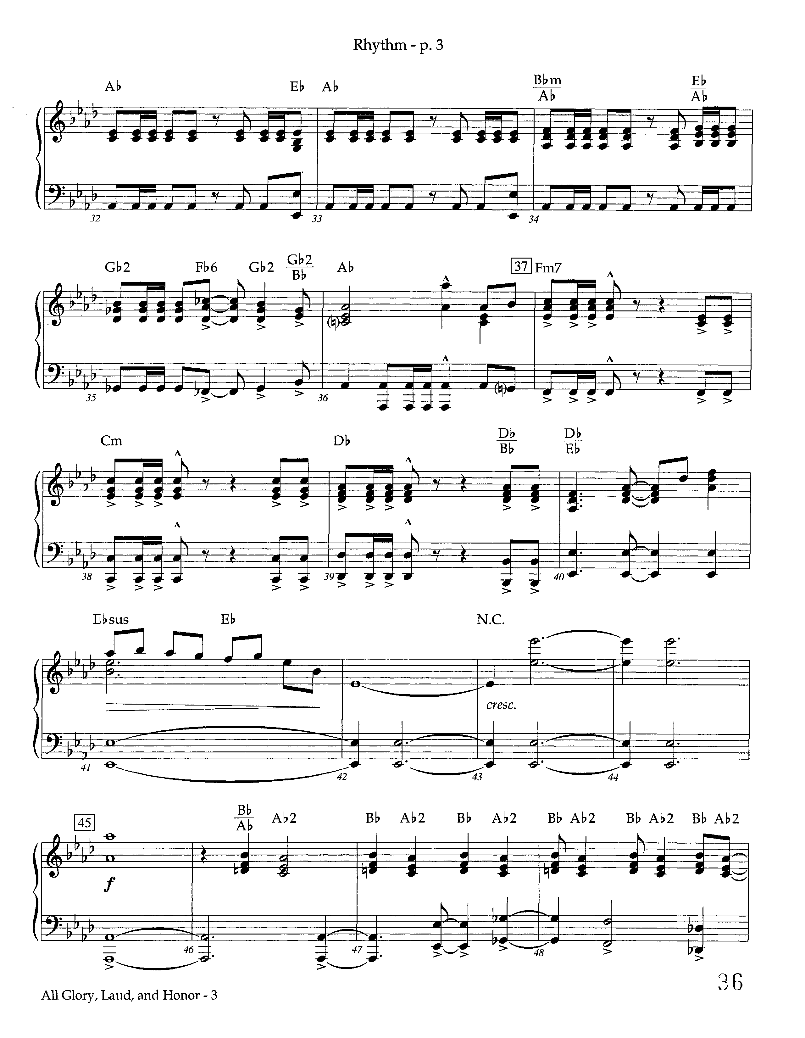 All Glory Laud And Honor (Instrumental) Piano/Rhythm (Lifeway Worship / Arr. Steve Dunn)